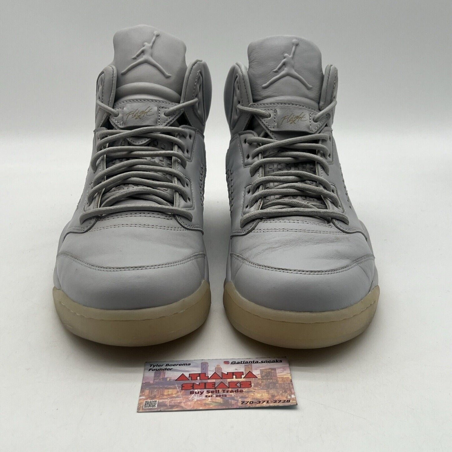 Size 11.5 - Air Jordan 5 Retro Premium Pure Platinum Leather (881432-003)