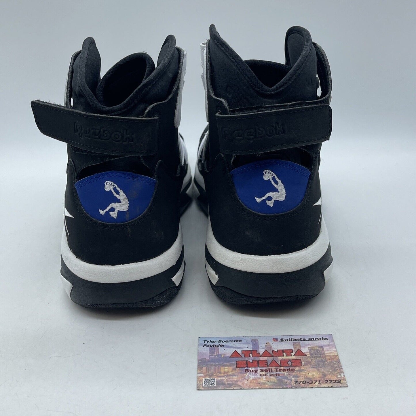 Size 12 - Reebok Shaq Attaq IV Orlando Magic Black Blue Suede white  (M41972)