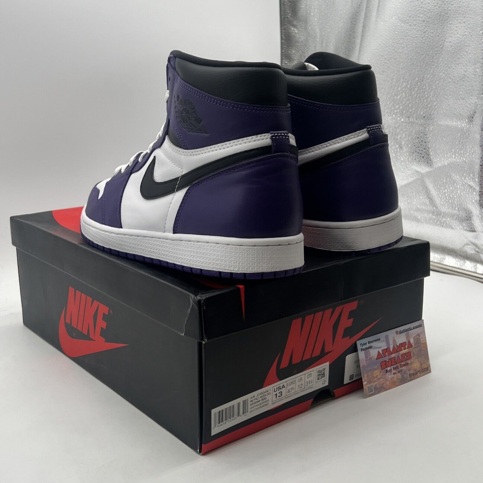 Size 13 - Air Jordan 1 Retro OG High Court Purple 2.0 (555088-500)
