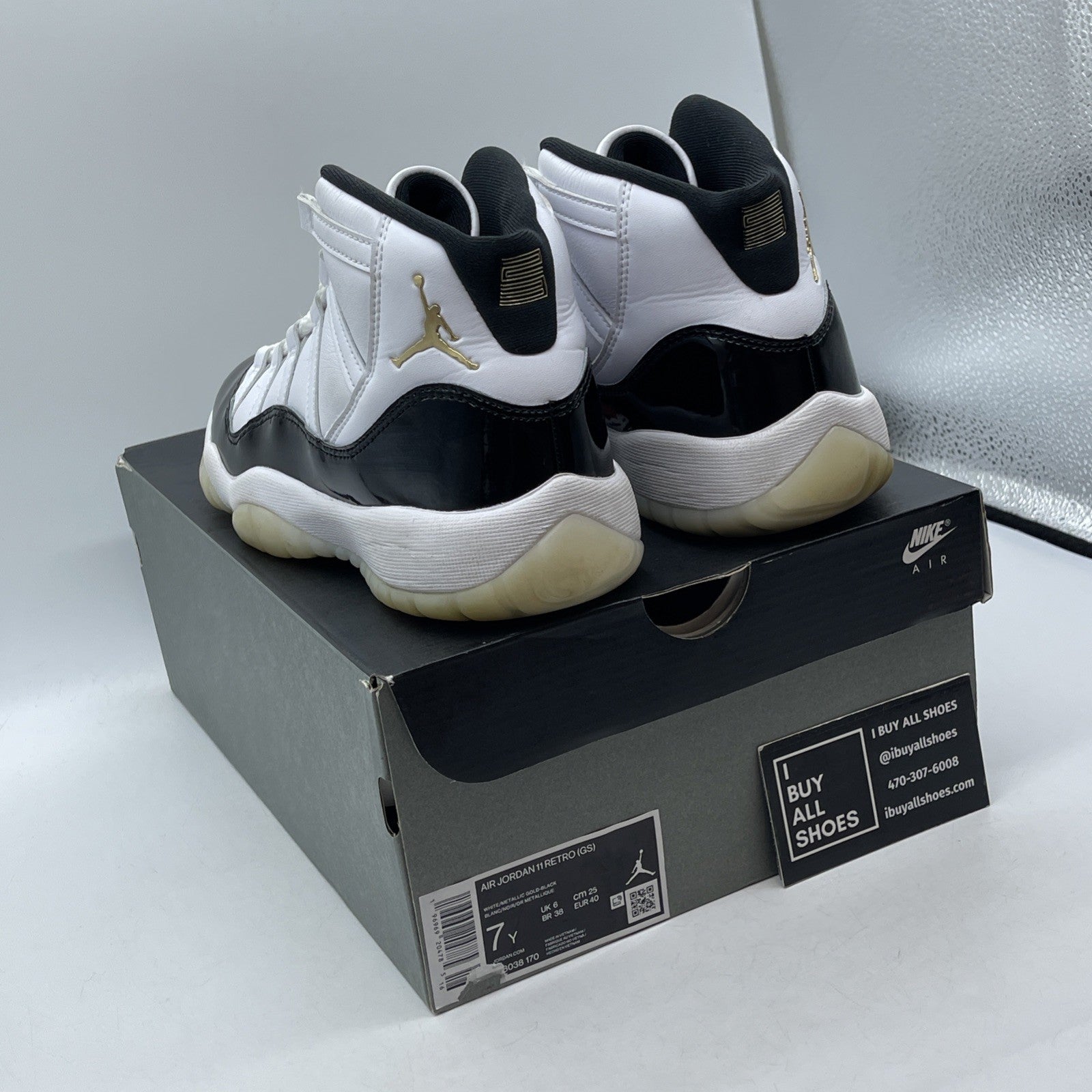 Size 7Y - Jordan 11 Retro Mid Gratitude / Defining Moments Black (378038-170)