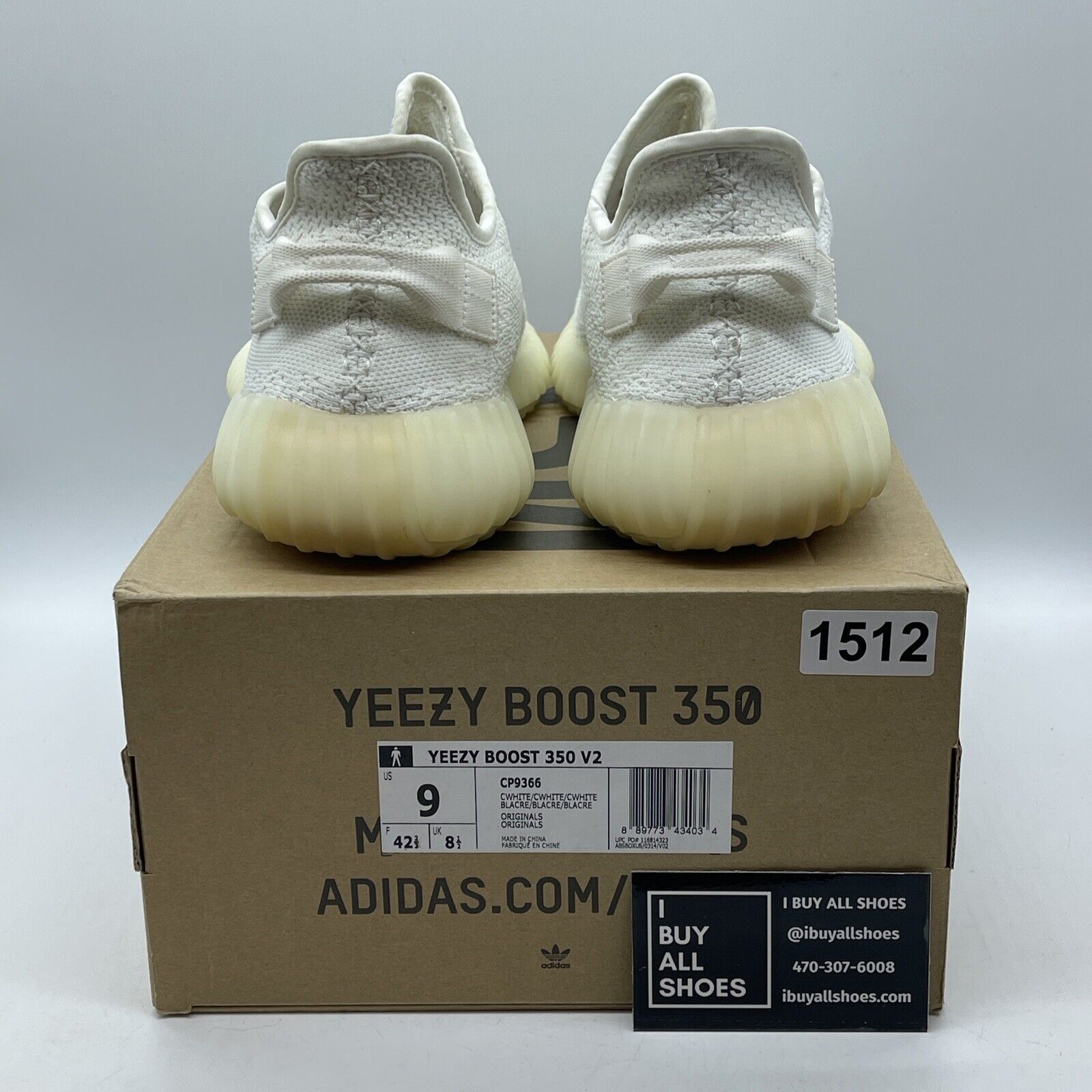 Size 9 - adidas Yeezy Boost 350 V2 Low Cream White / Triple White Suede (CP9366)
