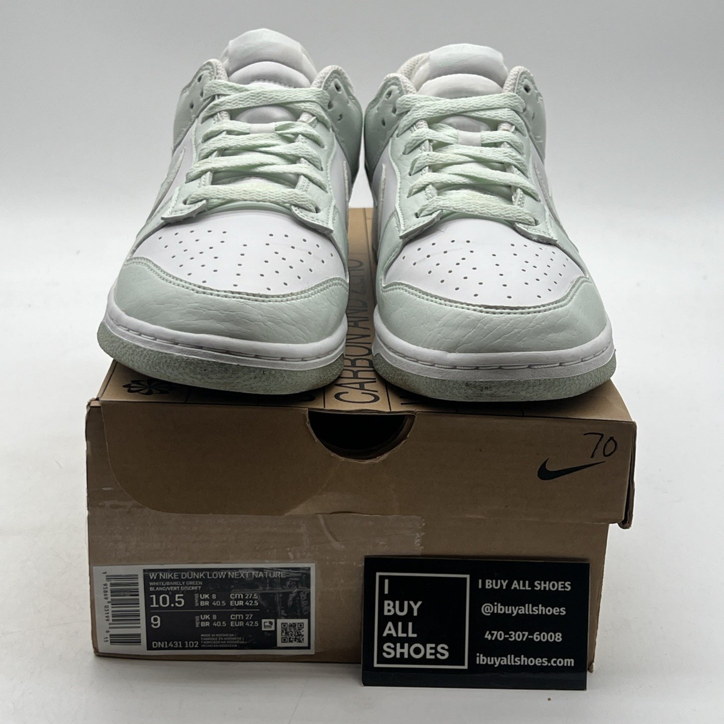 Size 10.5W - Nike Women’s Dunk Low Next Nature White Mint (DN1431-102)