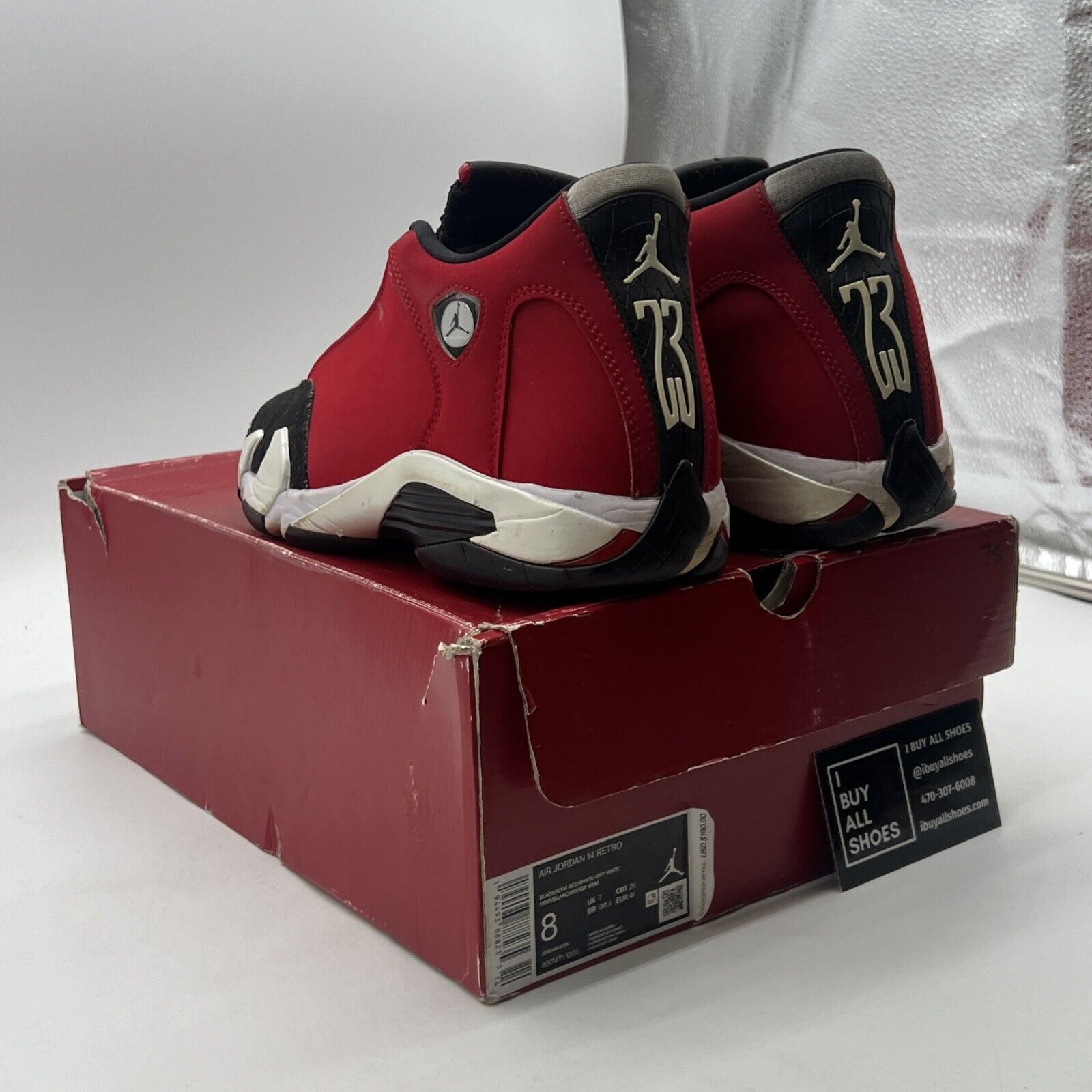 Size 8 - Air Jordan 14 Retro Gym Red (487471-006)
