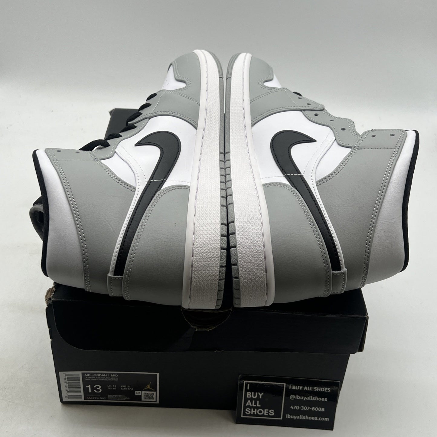 Size 13 - Air Jordan 1 Mid Gray 2020 (554724-092)