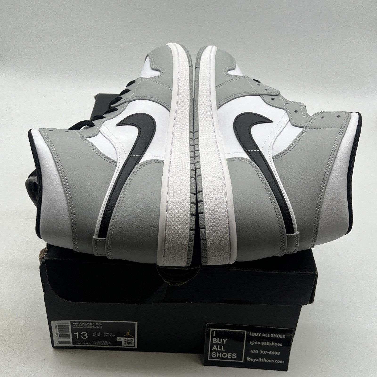 Size 13 - Air Jordan 1 Mid Gray 2020 (554724-092)