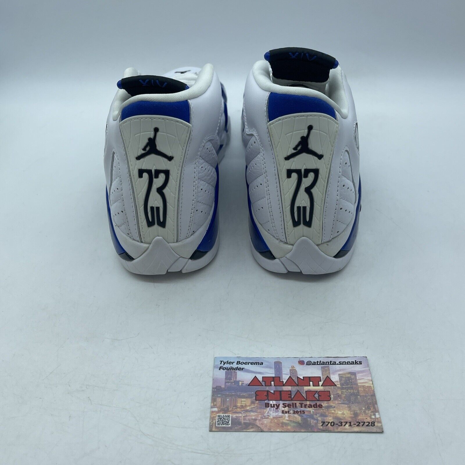 Size 6Y - Air Jordan 14 Retro Hyper Royal Blue Black White Leather (487524-104)