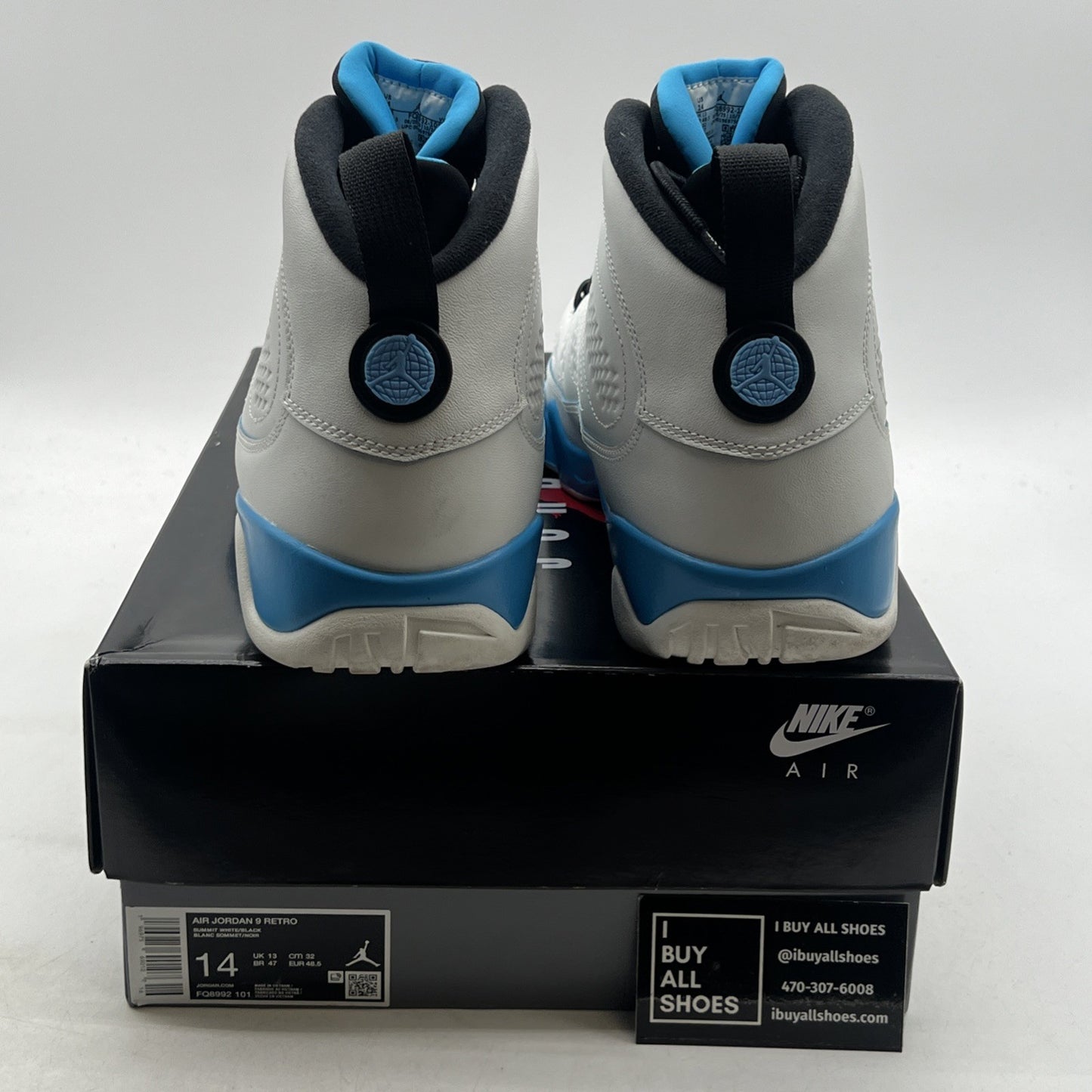 Size 14 - Air Jordan 9 Retro 2024 Powder Blue (FQ8992-101)