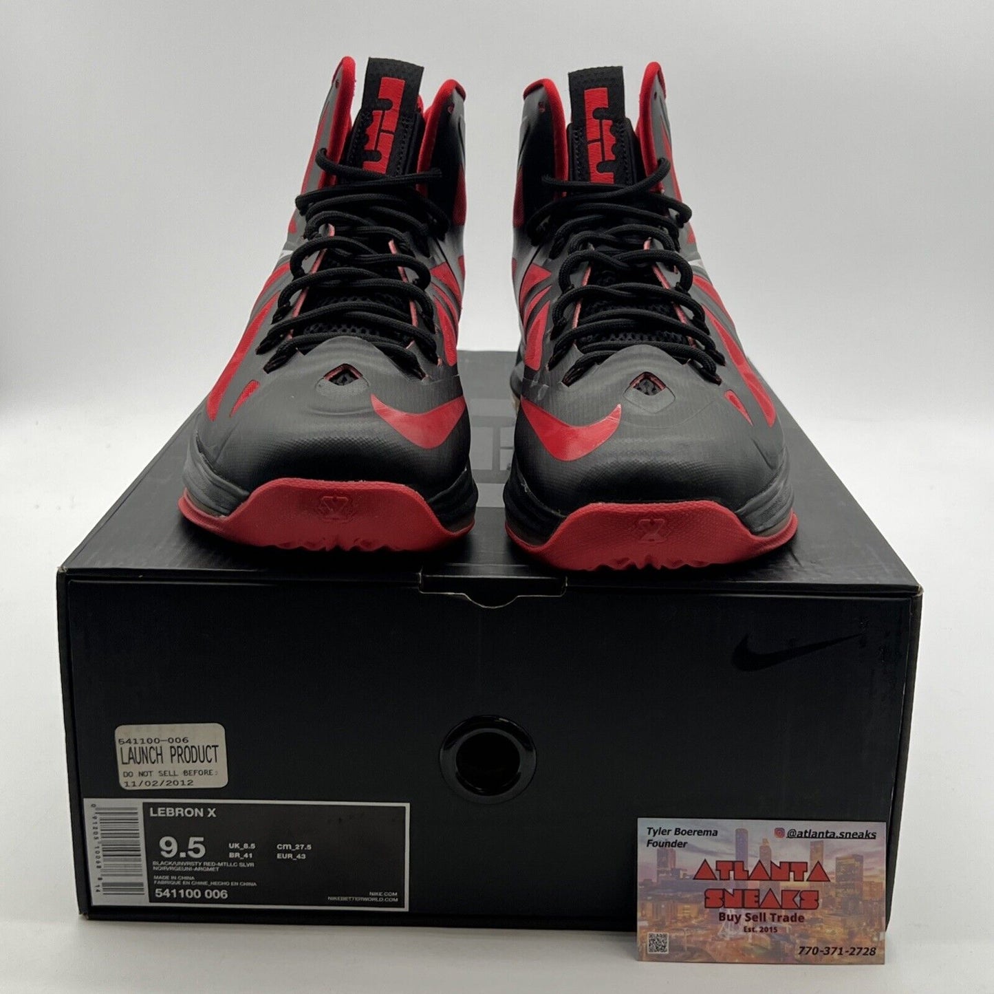 Size 9.5 - Nike Lebron 10 Heat Away (541100-006)