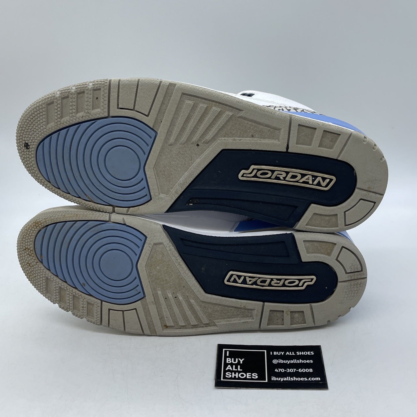 Size 11.5 - Jordan 3 Retro Mid UNC Blue Grey White Leather Suede (CT8532-104)