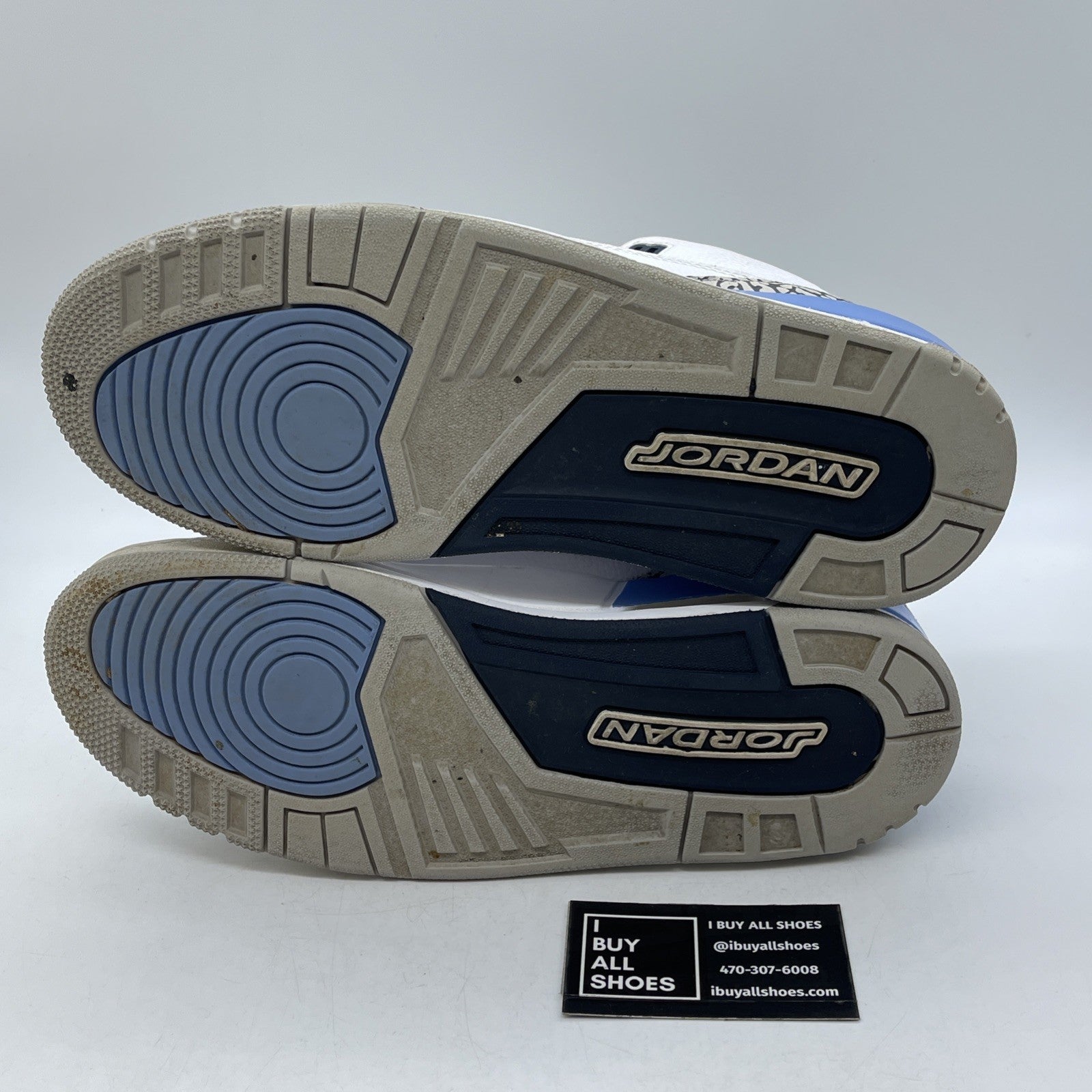 Size 11.5 - Jordan 3 Retro Mid UNC Blue Grey White Leather Suede (CT8532-104)
