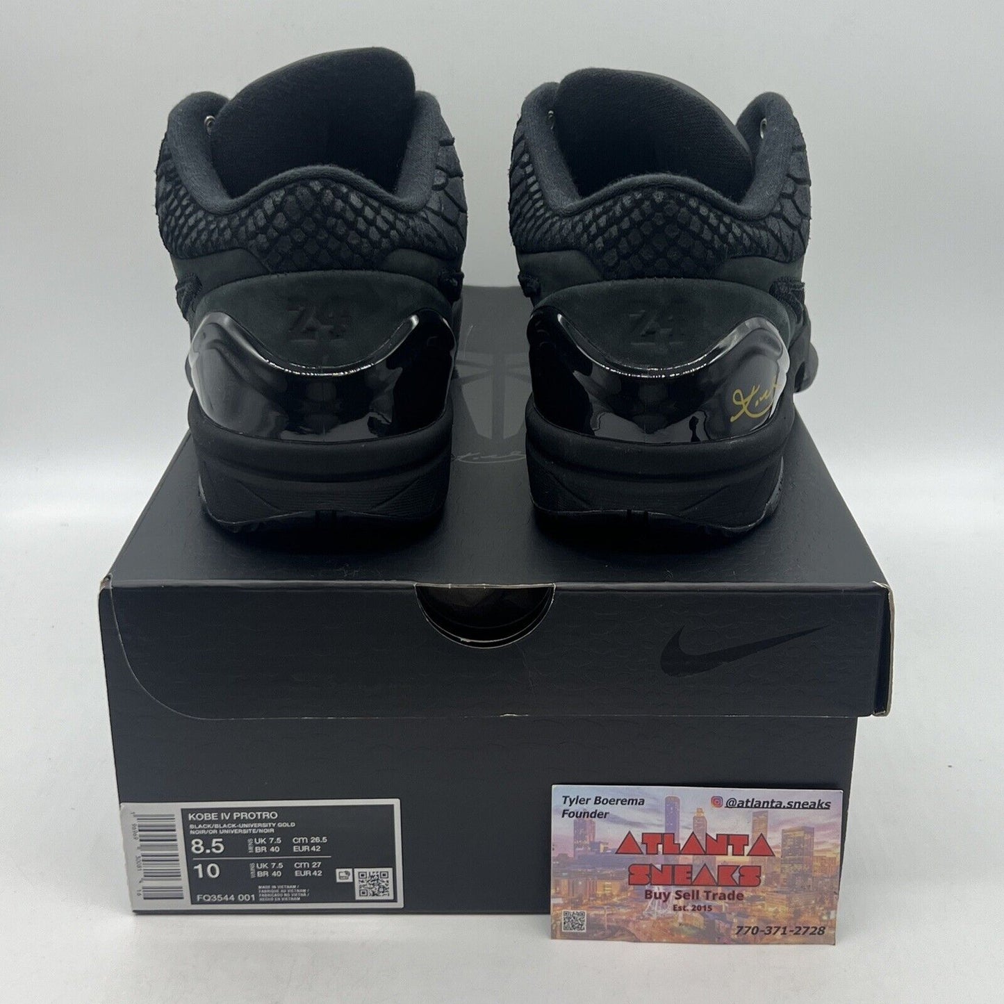 Size 8.5 - Nike Zoom Kobe IV Protro Low Black Mamba Brand New Og All