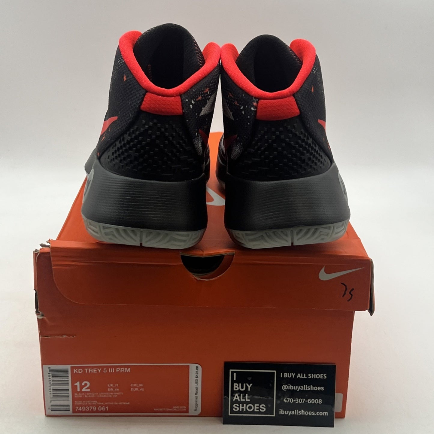 Size 12 - Nike KD Trey 5 III PRM Bright Crimson (749379-061)