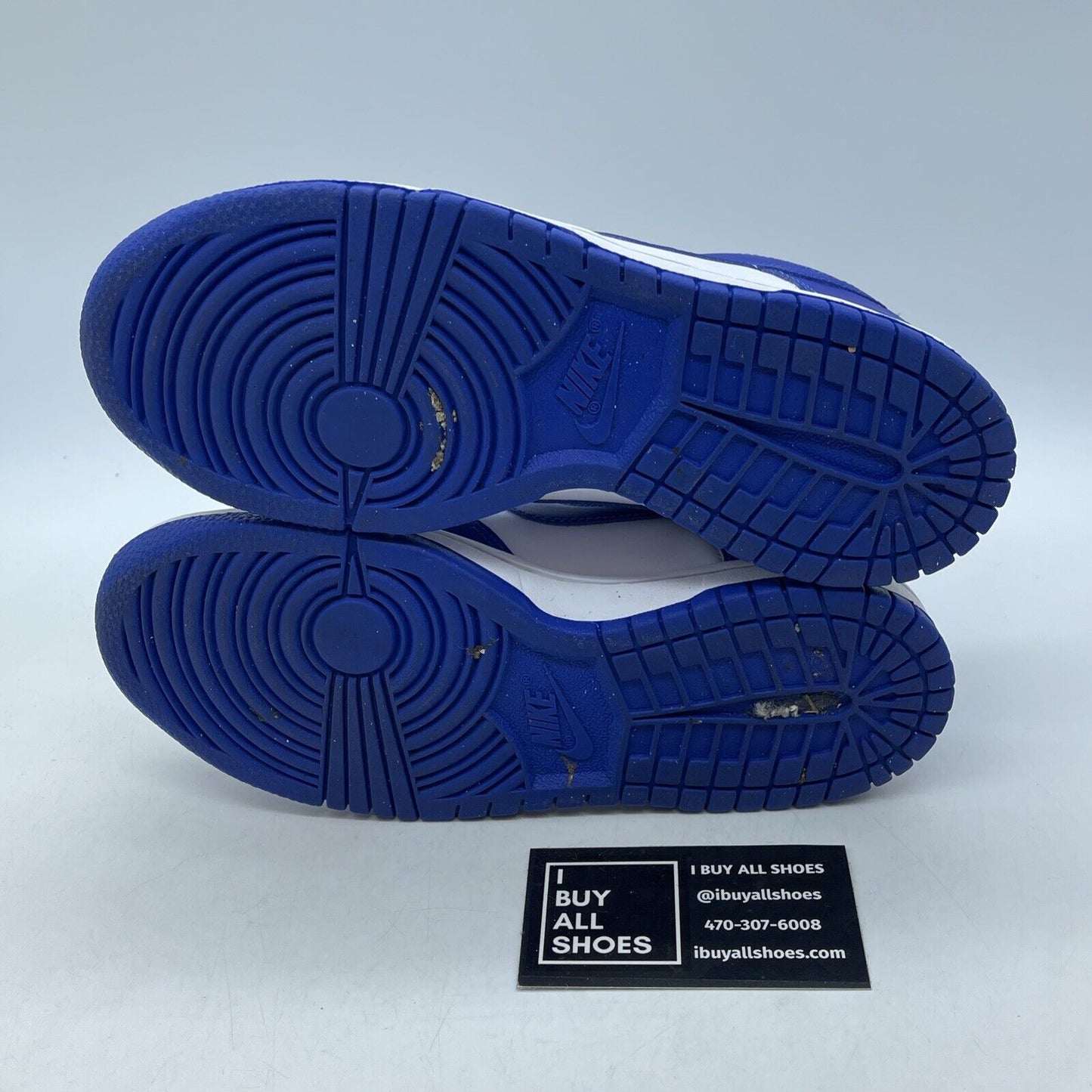 Size 4Y - Nike Dunk Low Racer Blue (GS) White Leather Suede (DV2203-400(