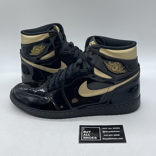 Size 11.5 - Jordan 1 Black Metallic Gold Leather (555088-032)