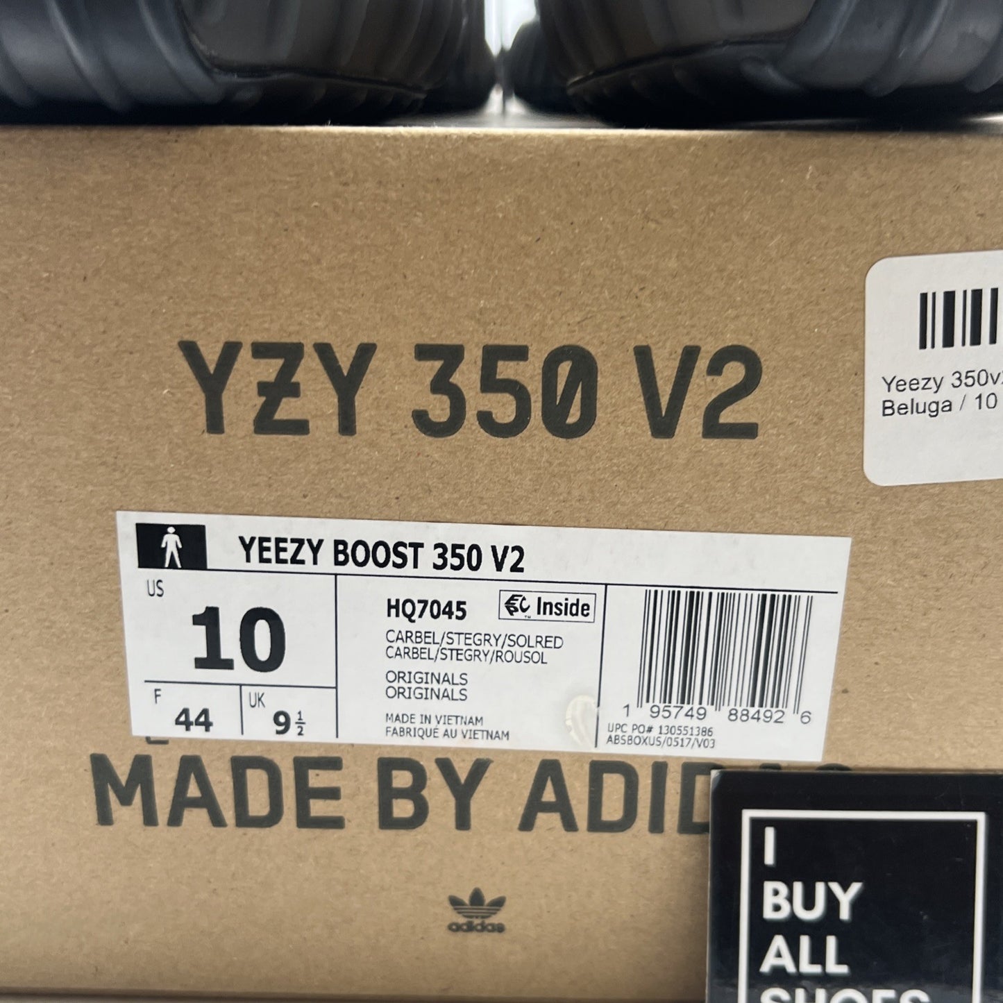 Size 10 - adidas Yeezy Boost 350 V2 Low Carbon Beluga (HQ7045)