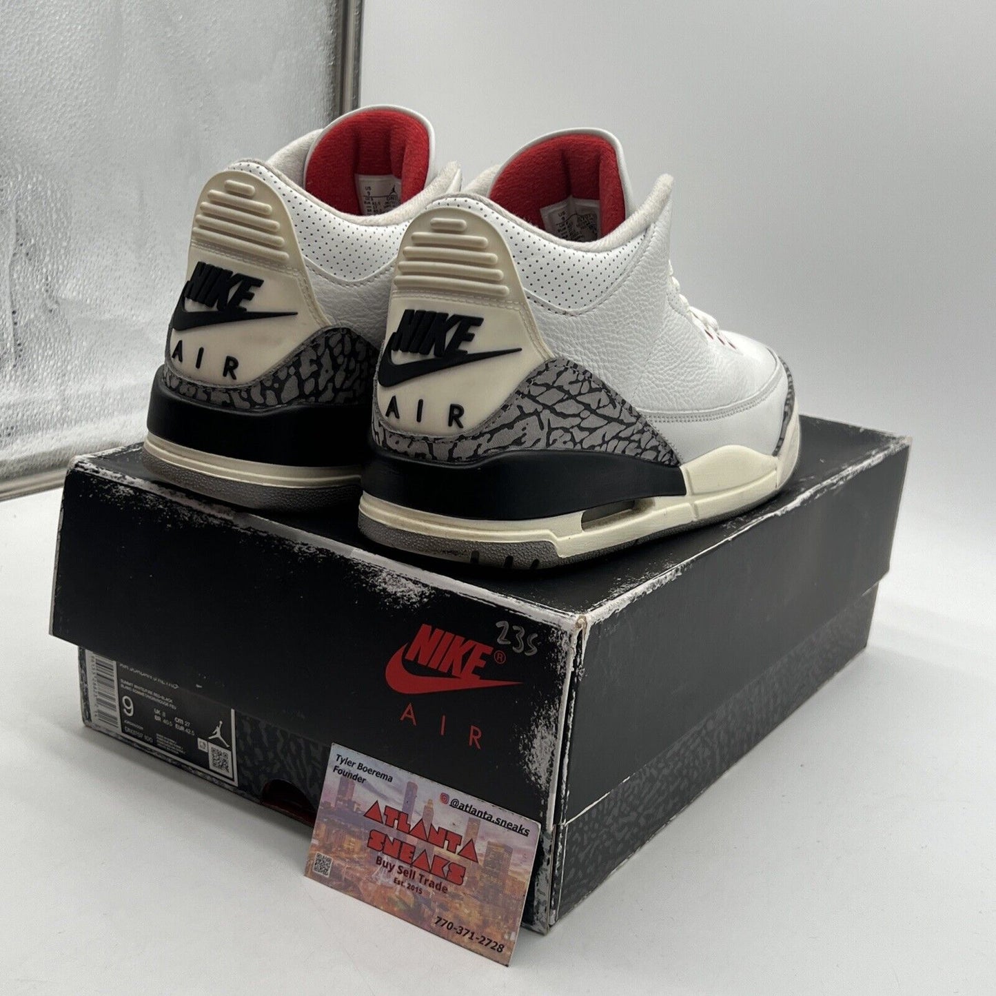 Size 9 - Jordan 3 Retro Mid White Cement Reimagined Leather Red (DN3707-100)