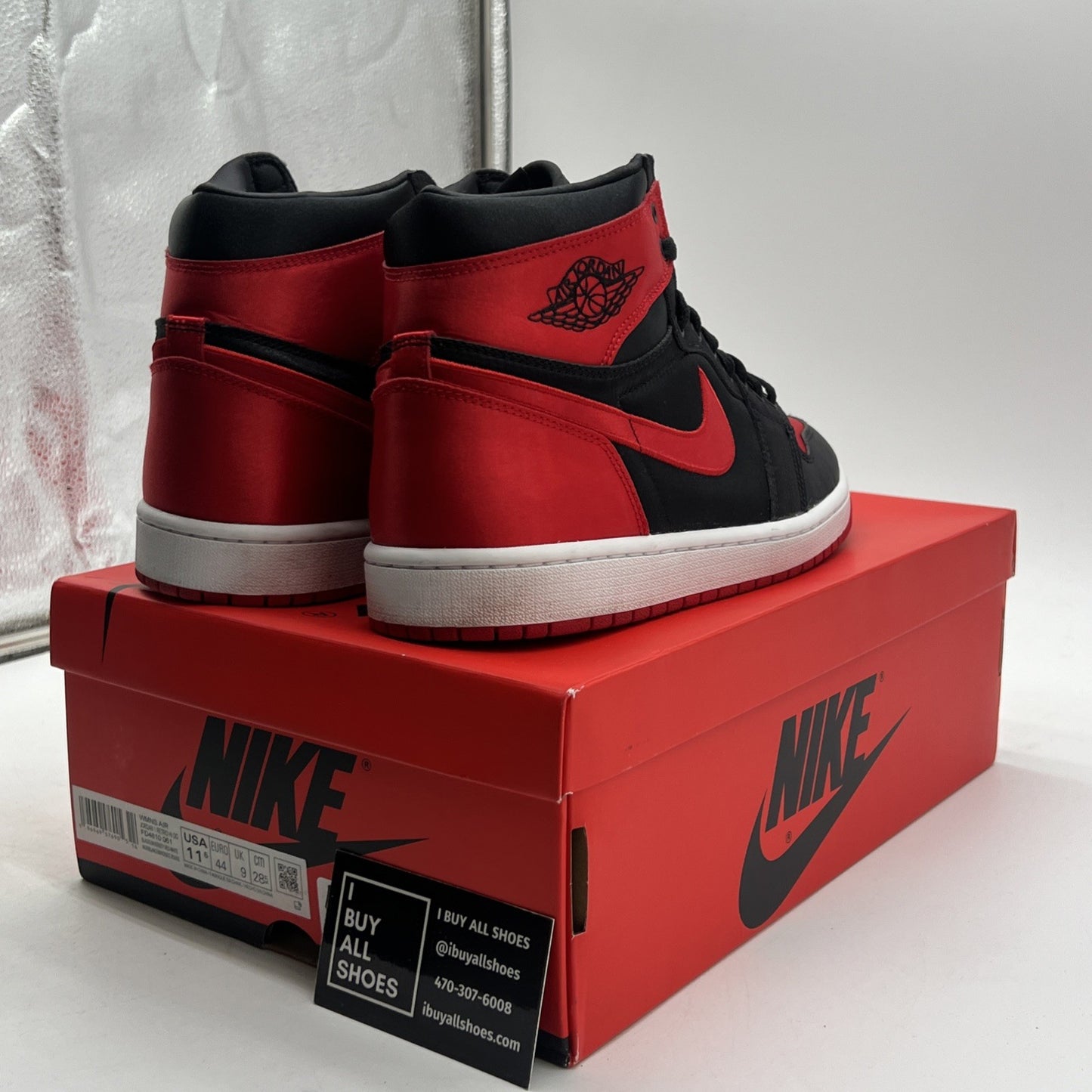 Size 11.5 - Air Jordan 1 Retro OG 2023 High Satin Bred W (FD4810-061)