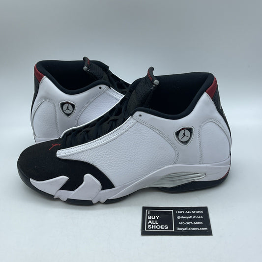 Size 13 - Air Jordan 14 Retro 2024 Black Toe White Suede Leather (487471-160)