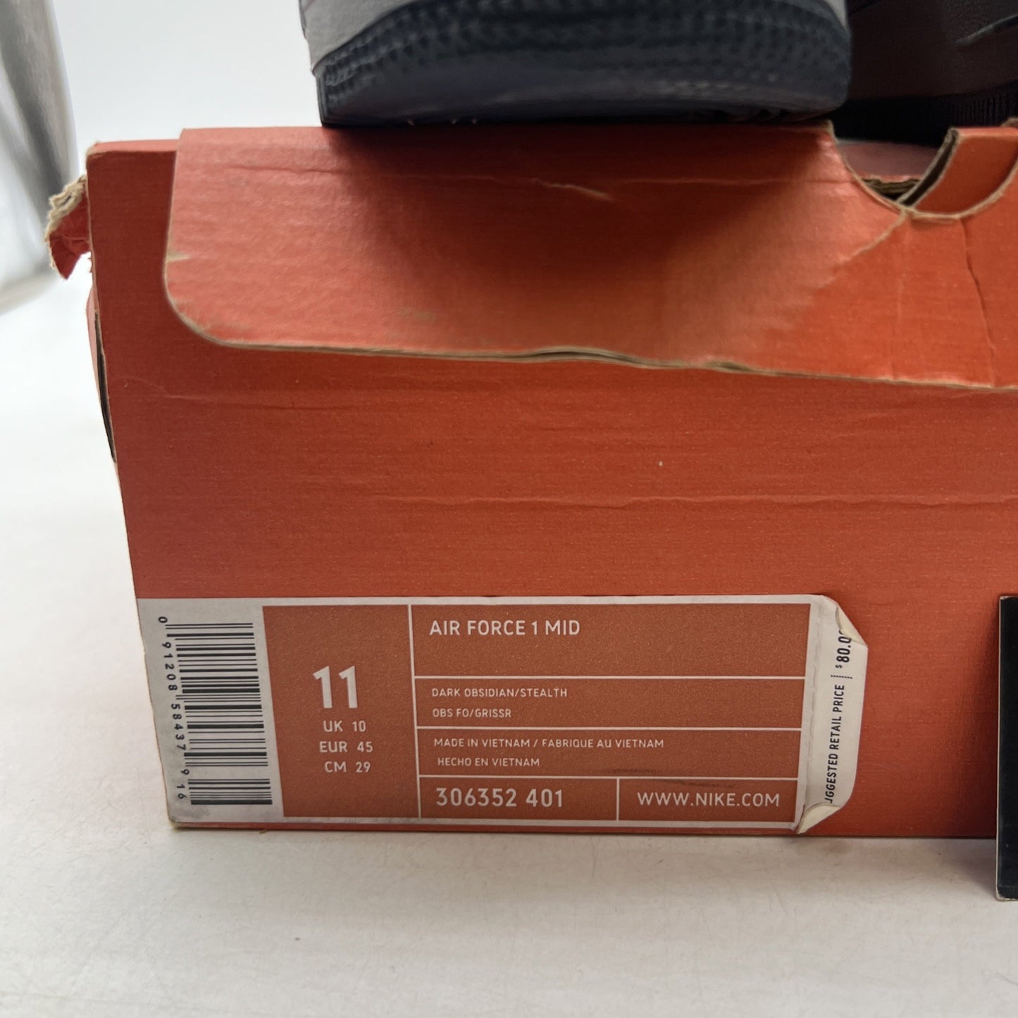 Size 11 - Nike Air Force 1 Mid Blue (306352-401)