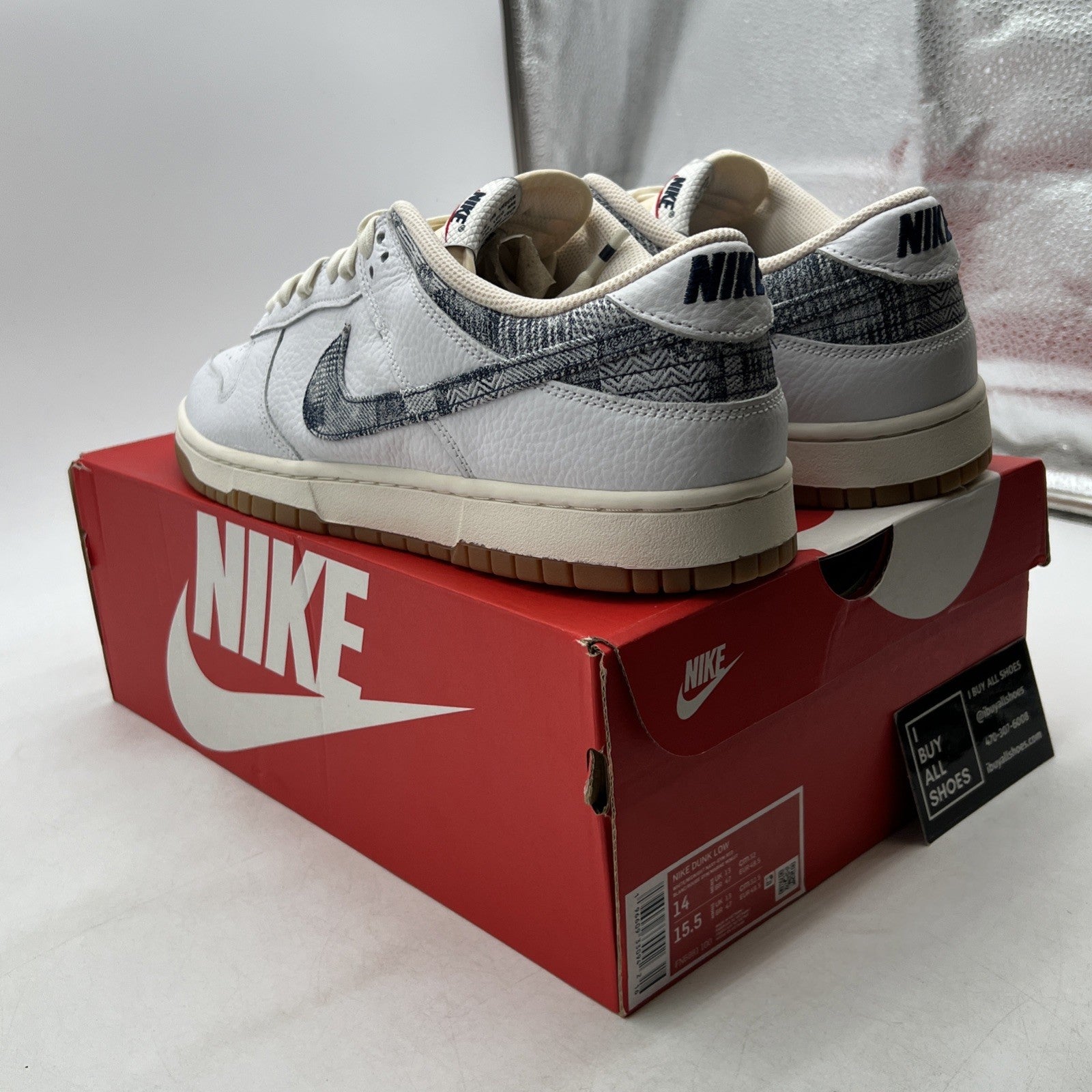 Size 14 - Nike Dunk Low Washed Denim (FN6881-100)