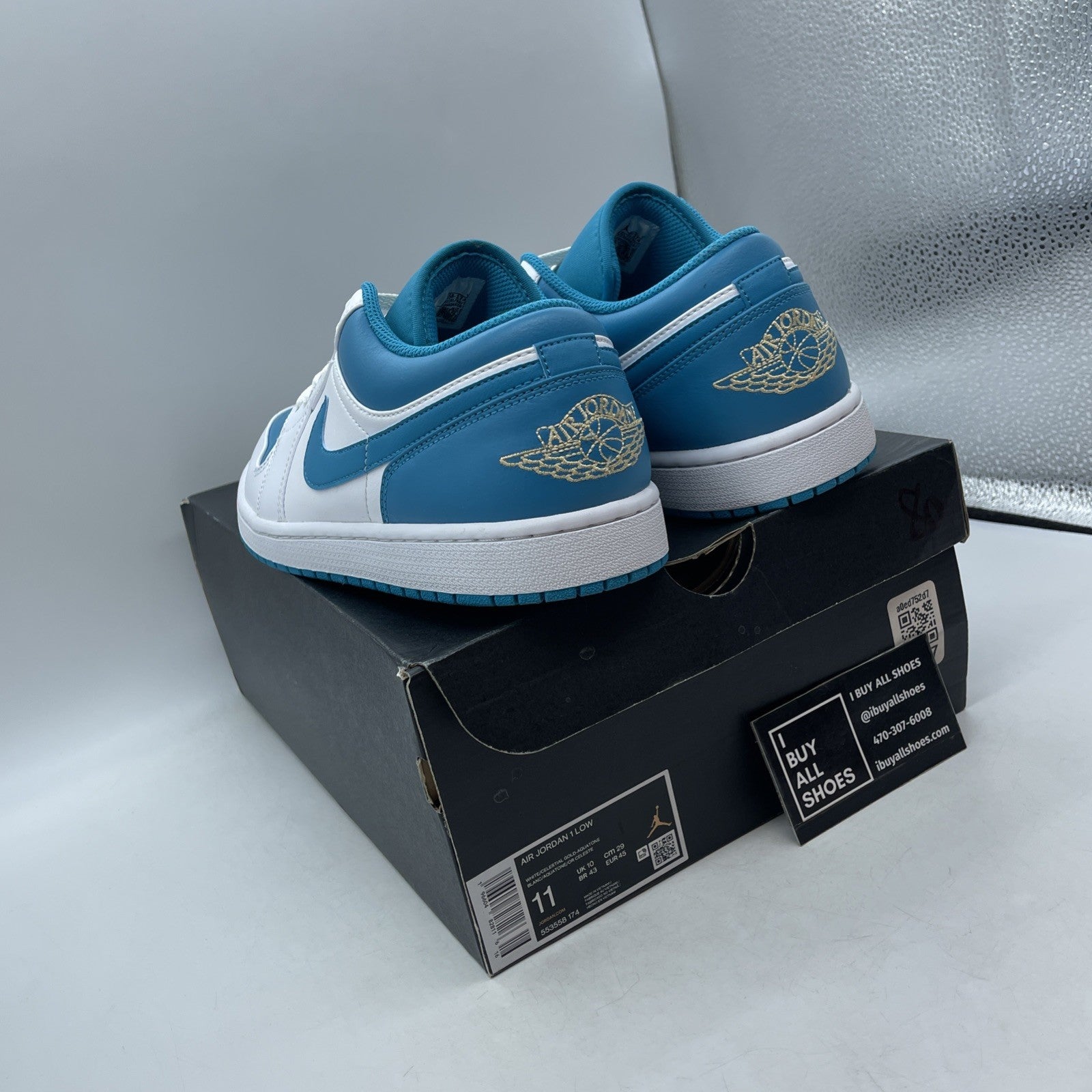Size 11 - Air Jordan 1 Low Aquatone (553558-174)