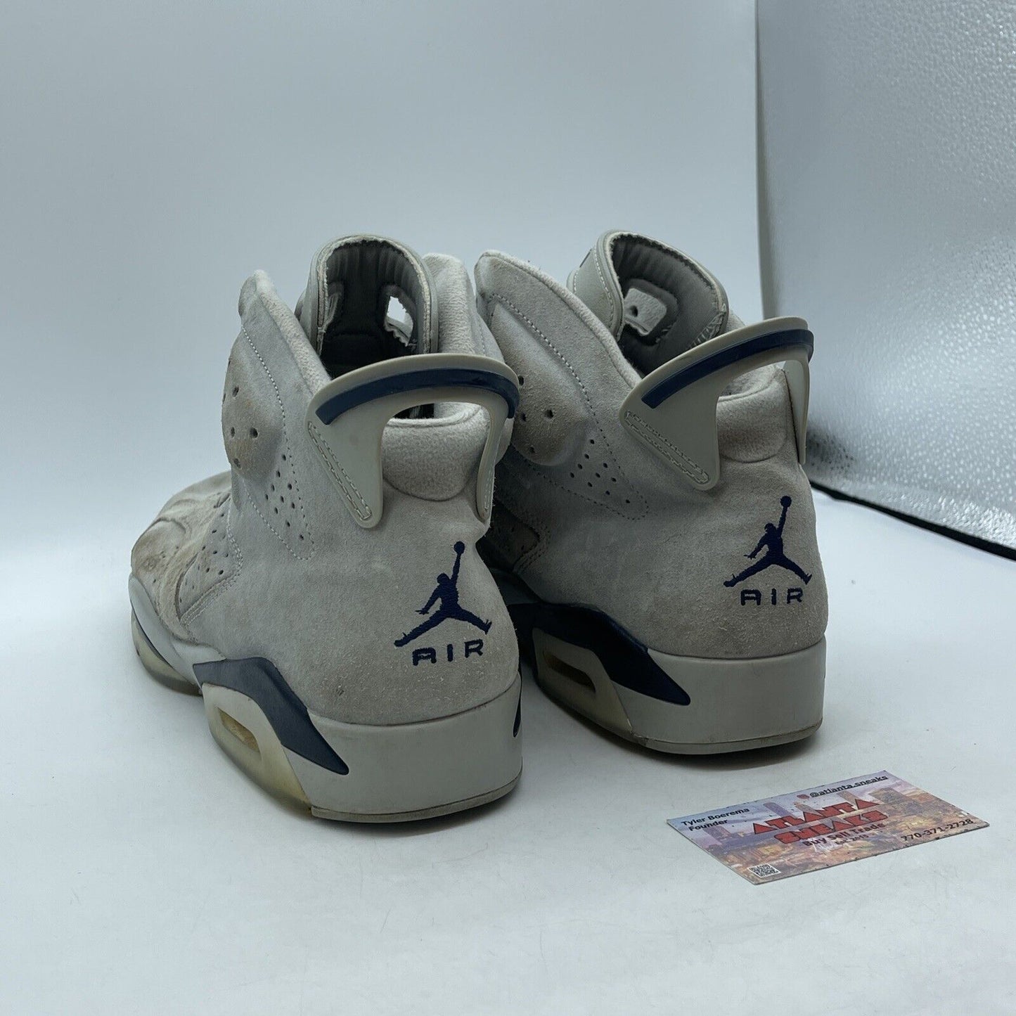 Size 13 - Jordan 6 Retro Mid Georgetown Grey Suede Blue Leather (CT8529-012)