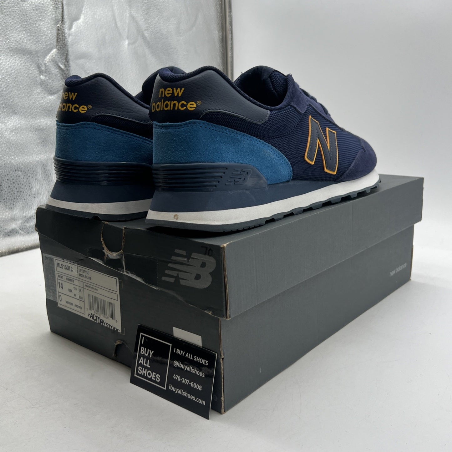 Size 14 - New Balance 515 D Classics Lifestyle Shoes Navy Blue (ML5150TS)
