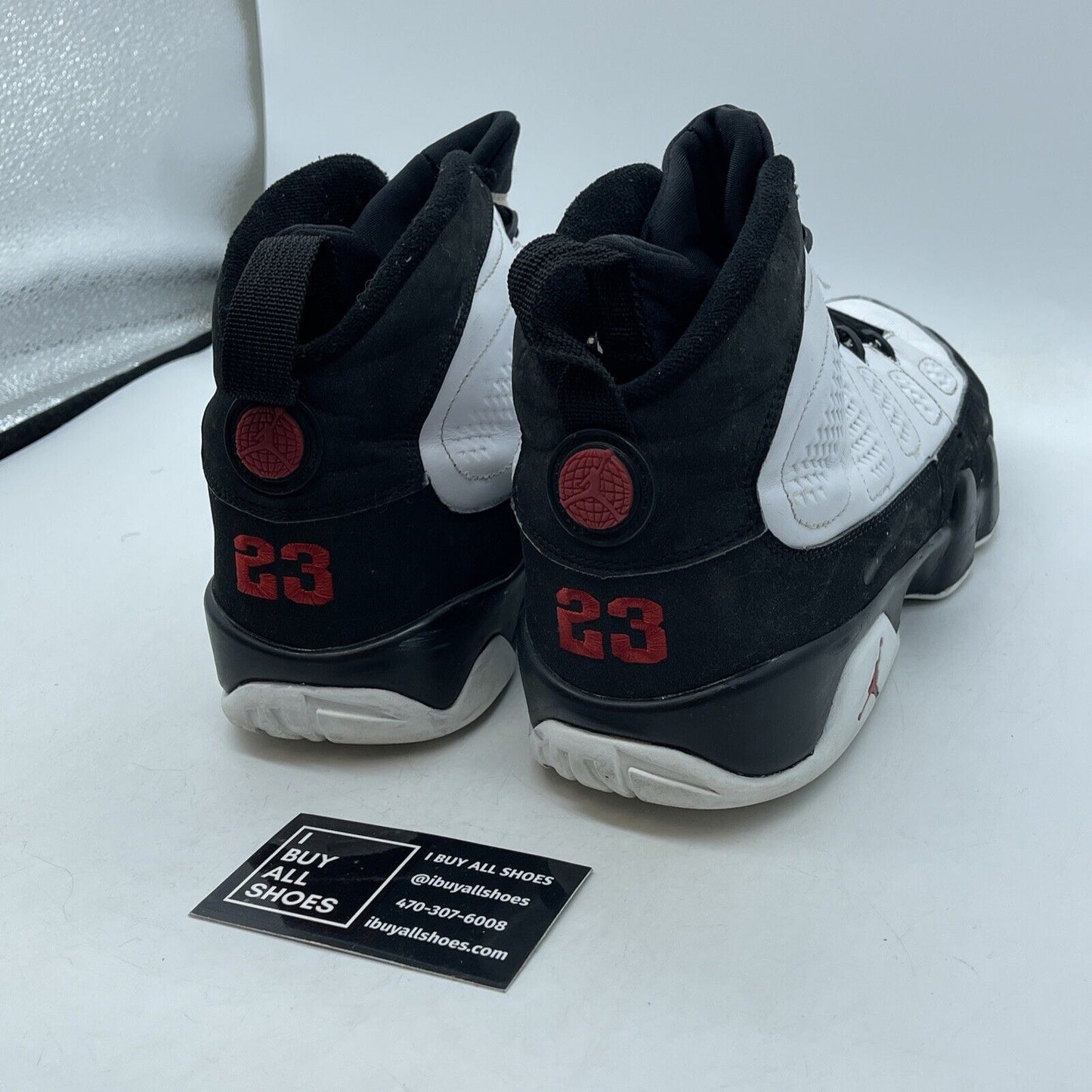 Size 11 - Air Jordan 9 Retro 2010 Release Black White Suede Leather (302370-102)