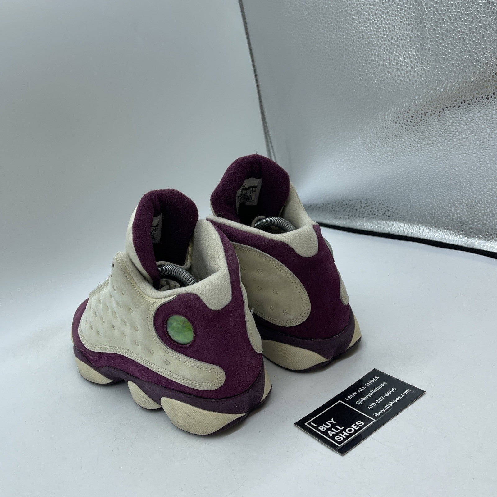 Size 8.5Y (GS) - Jordan 13 Retro Mid Bordeaux Purple Tan Suede (439358-112)