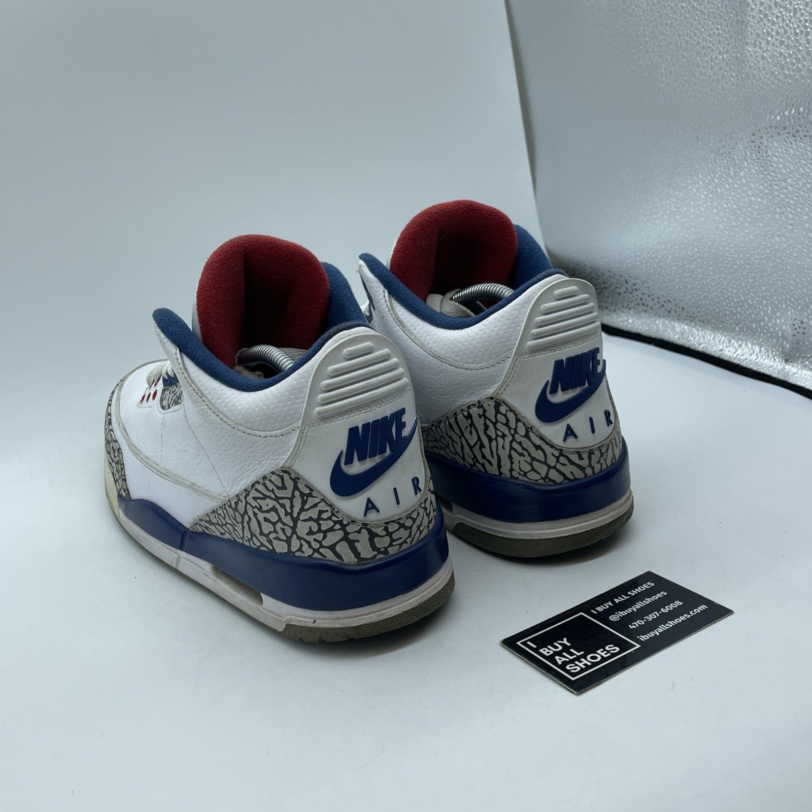 Size 11 - Jordan 3 Retro OG Mid True Blue White Grey Suede Leather (854262-106)