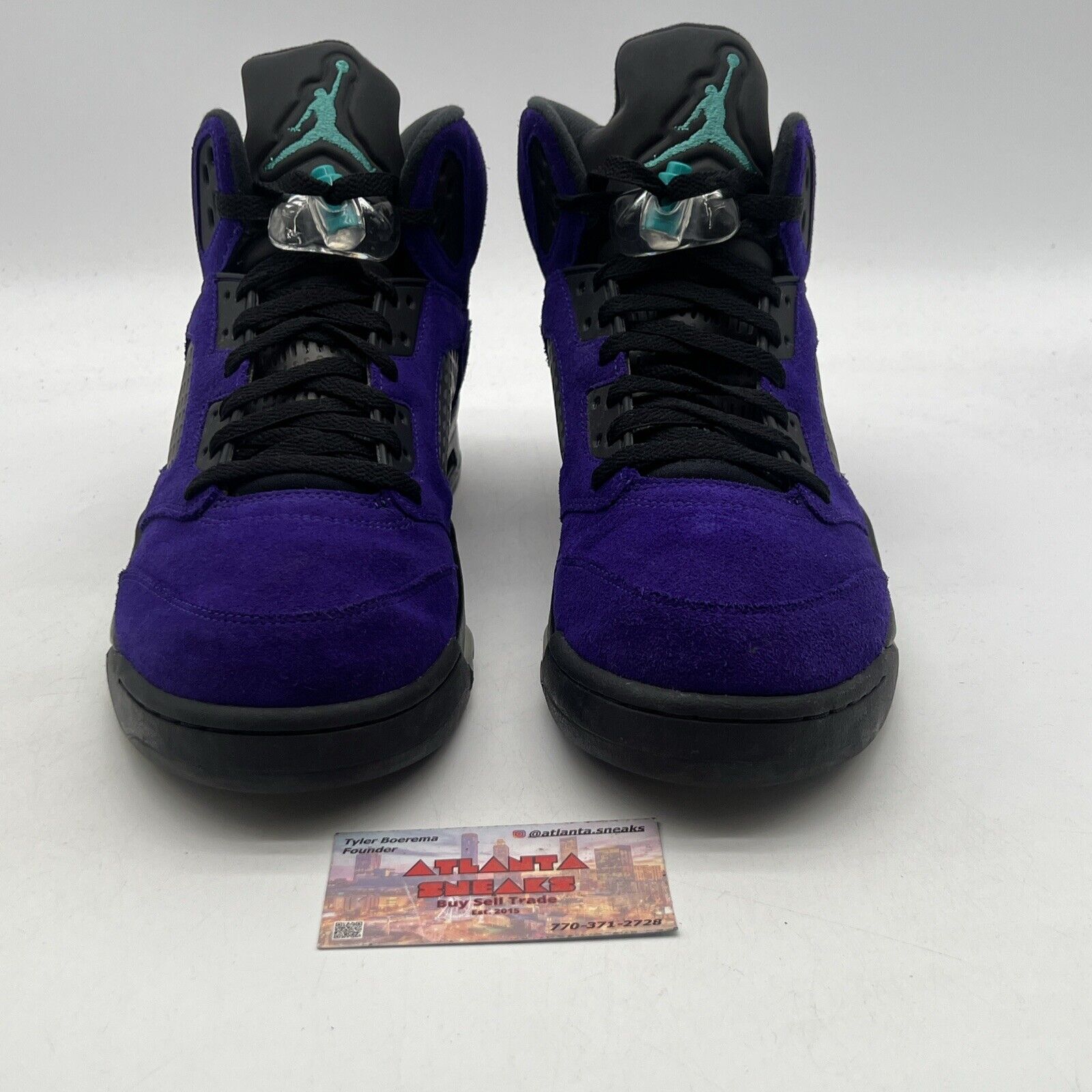 Size 12 - Jordan 5 Retro Alternate Grape 2020 Black Purple Aqua (136027-500)