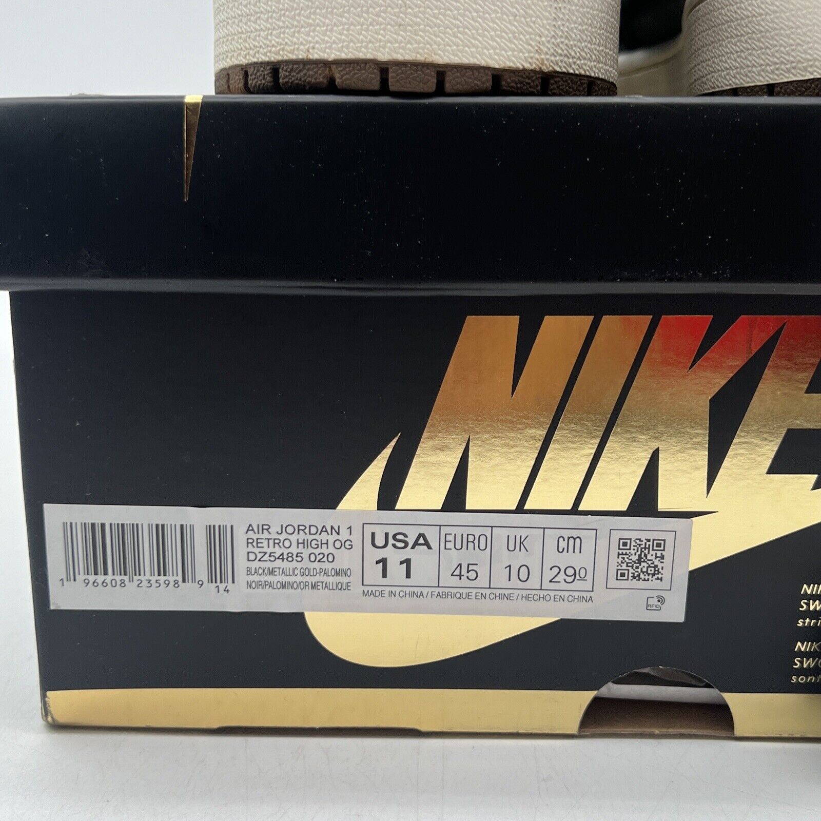 Size 11 - Jordan 1 Retro OG High Palomino Black Brown White Leather (DZ5485-020)