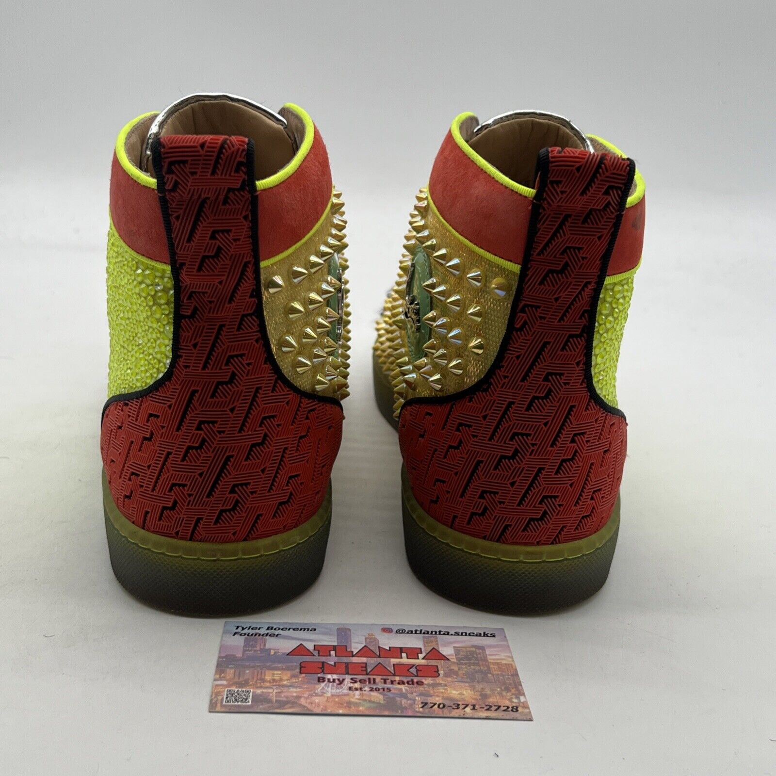 Size 8.5 - Christian Louboutin Multicolor Leather Strass Rubber Material