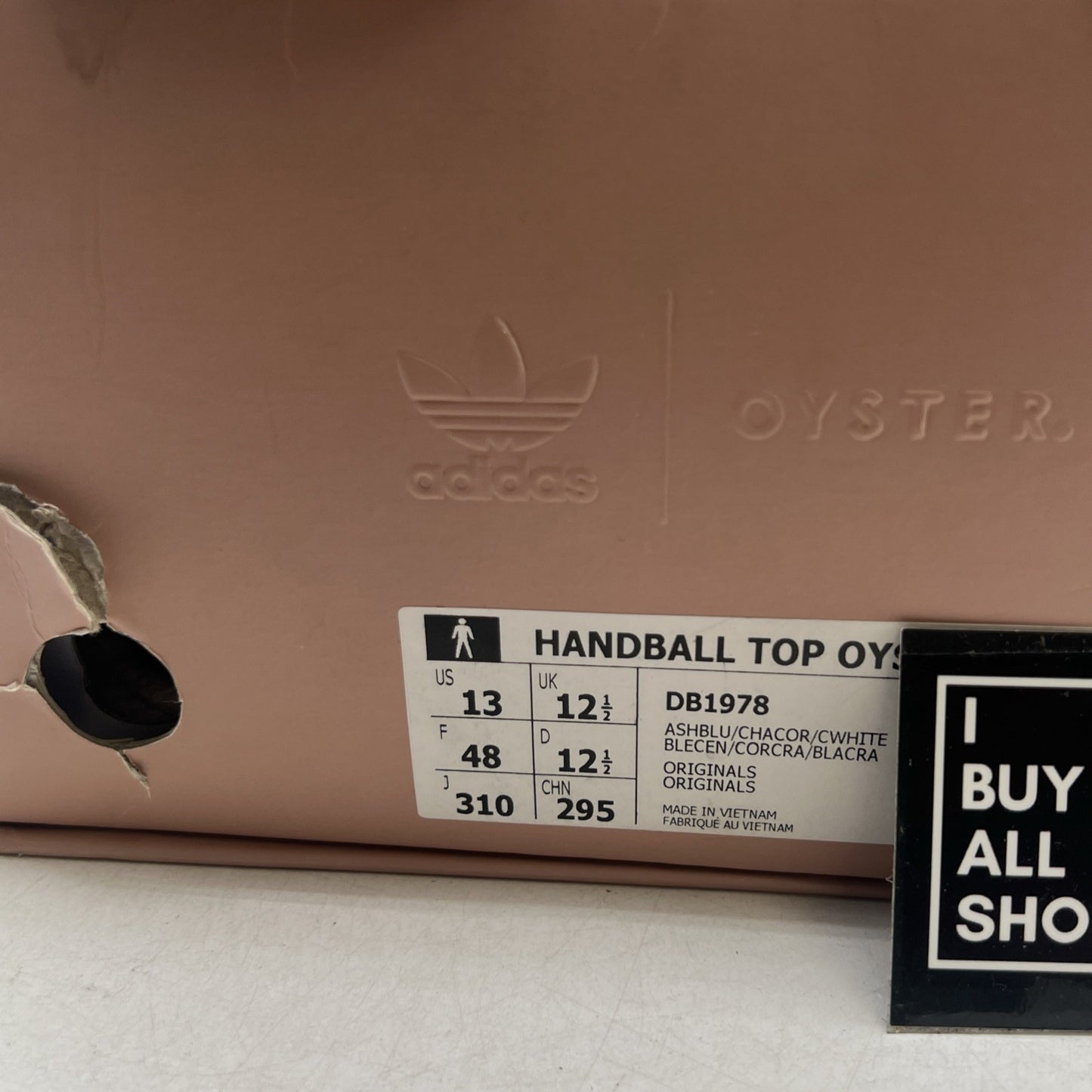 Size 13 - Adidas Oyster Holdings x Handball Top Ash Blue (DB1978)
