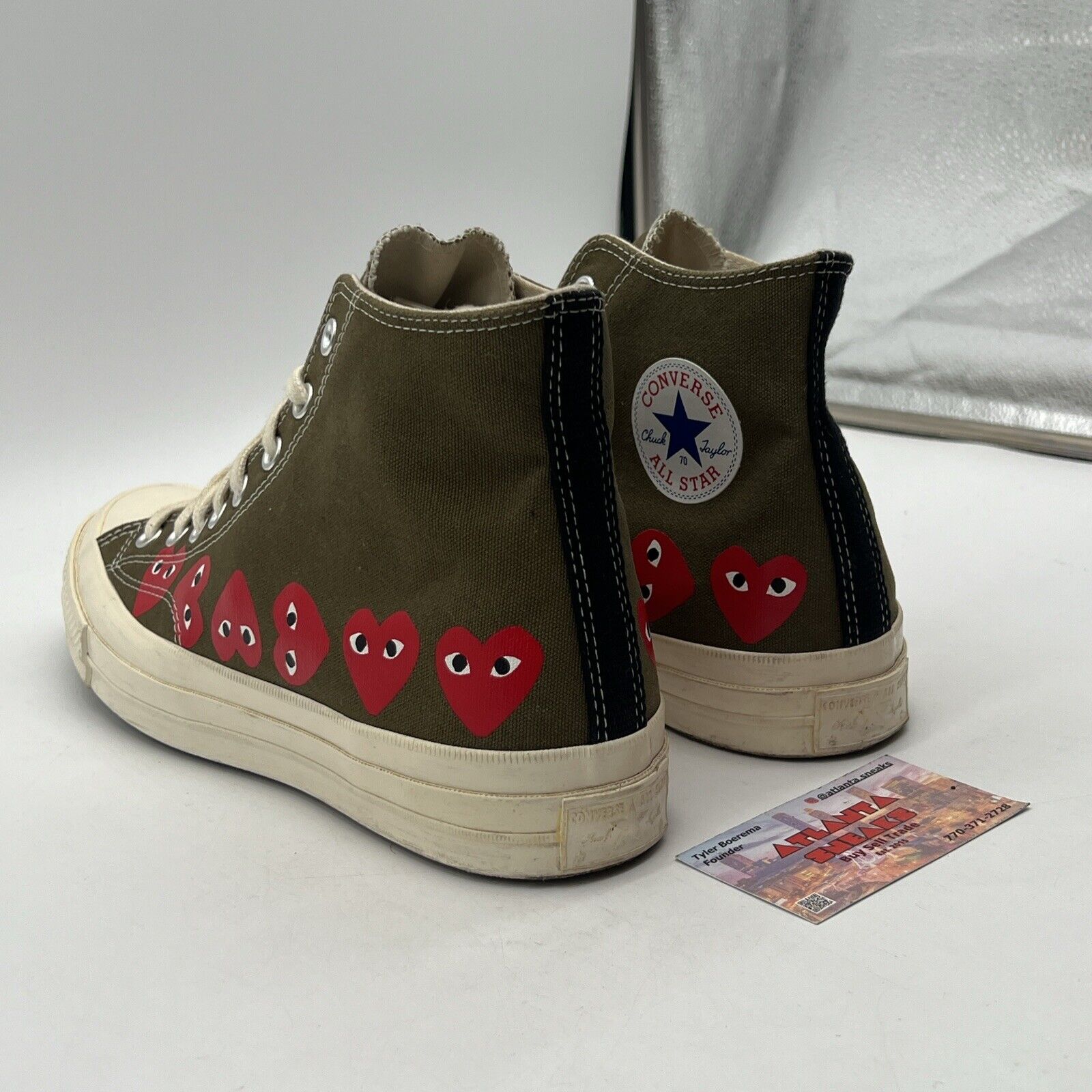 Size 11 - Converse Comme des Garçons Play x Chuck 70 Hi Multi Heart (162973C)