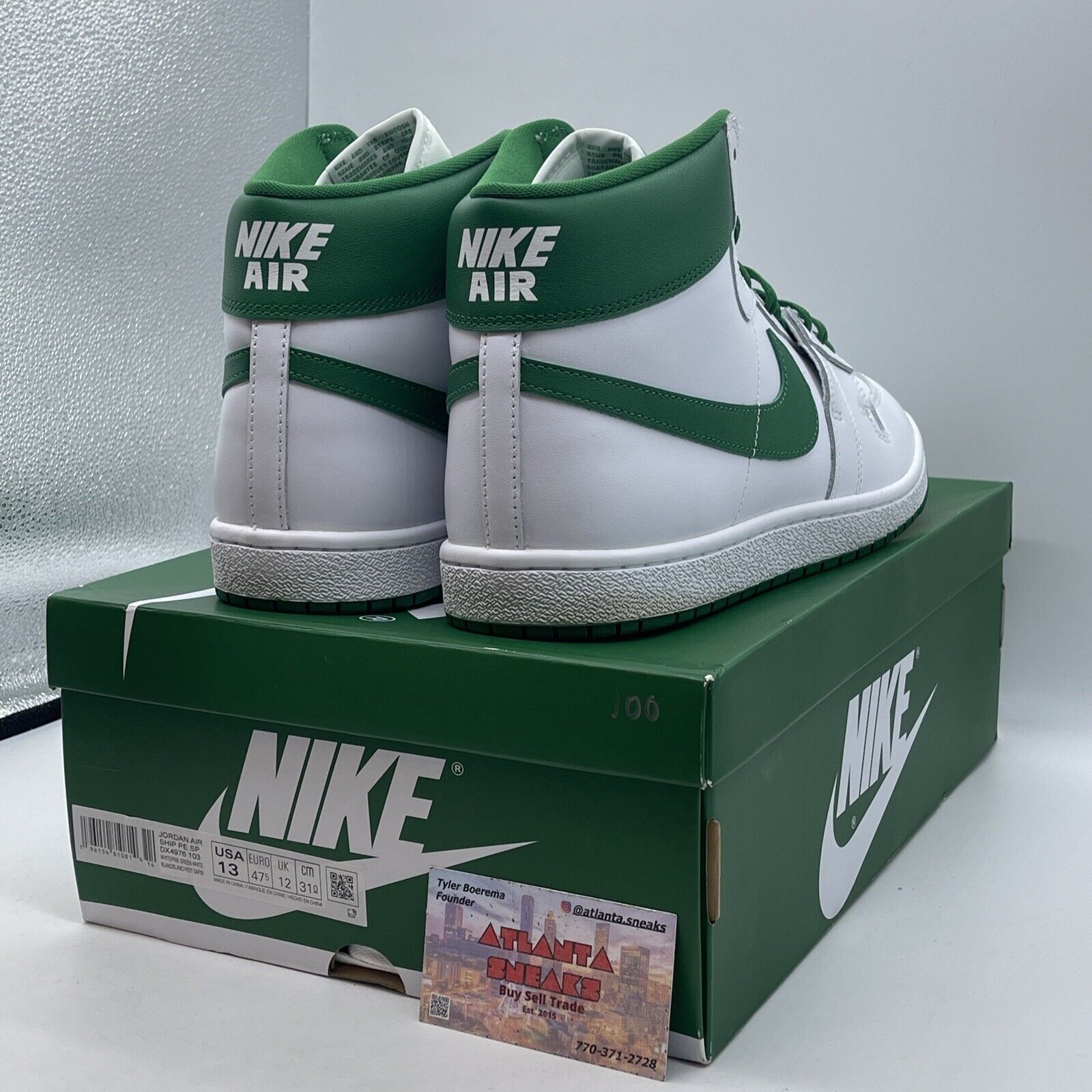 Size 13 - Nike Air Ship Pine Green White Leather (DX4976-103)