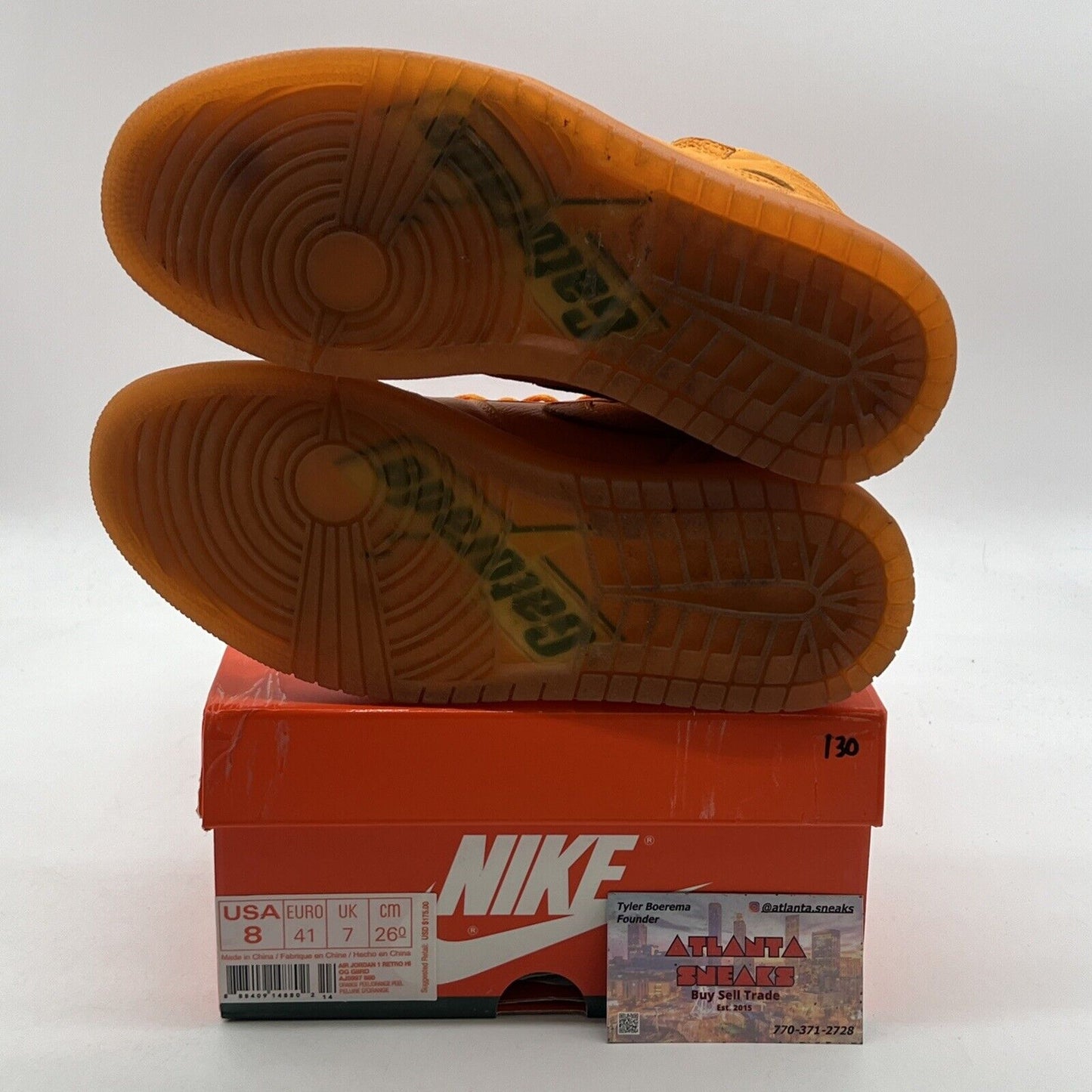 Size 8 - Air Jordan 1 Retro OG G8RD High Orange Peel (AJ5997-880)