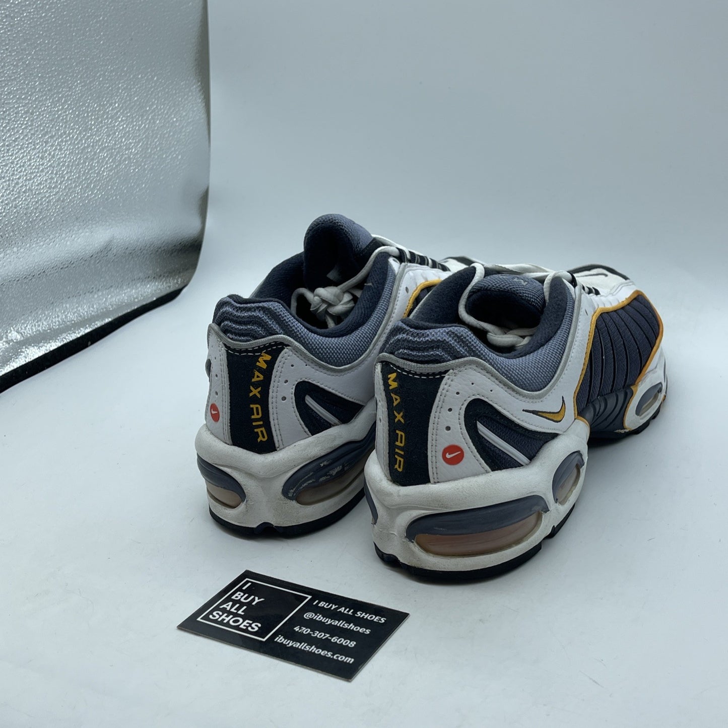 Size 10.5 - Nike Air Max Tailwind 4 Metro Grey Blue White Lather (AQ2567-001)