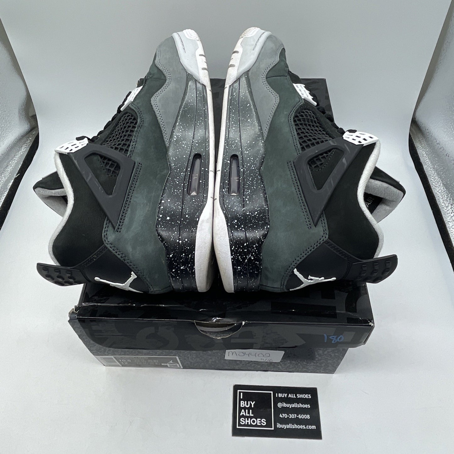 Size 10.5 - Air Jordan 4 Retro 2024 Fear Black Grey Suede (FQ8138-002)
