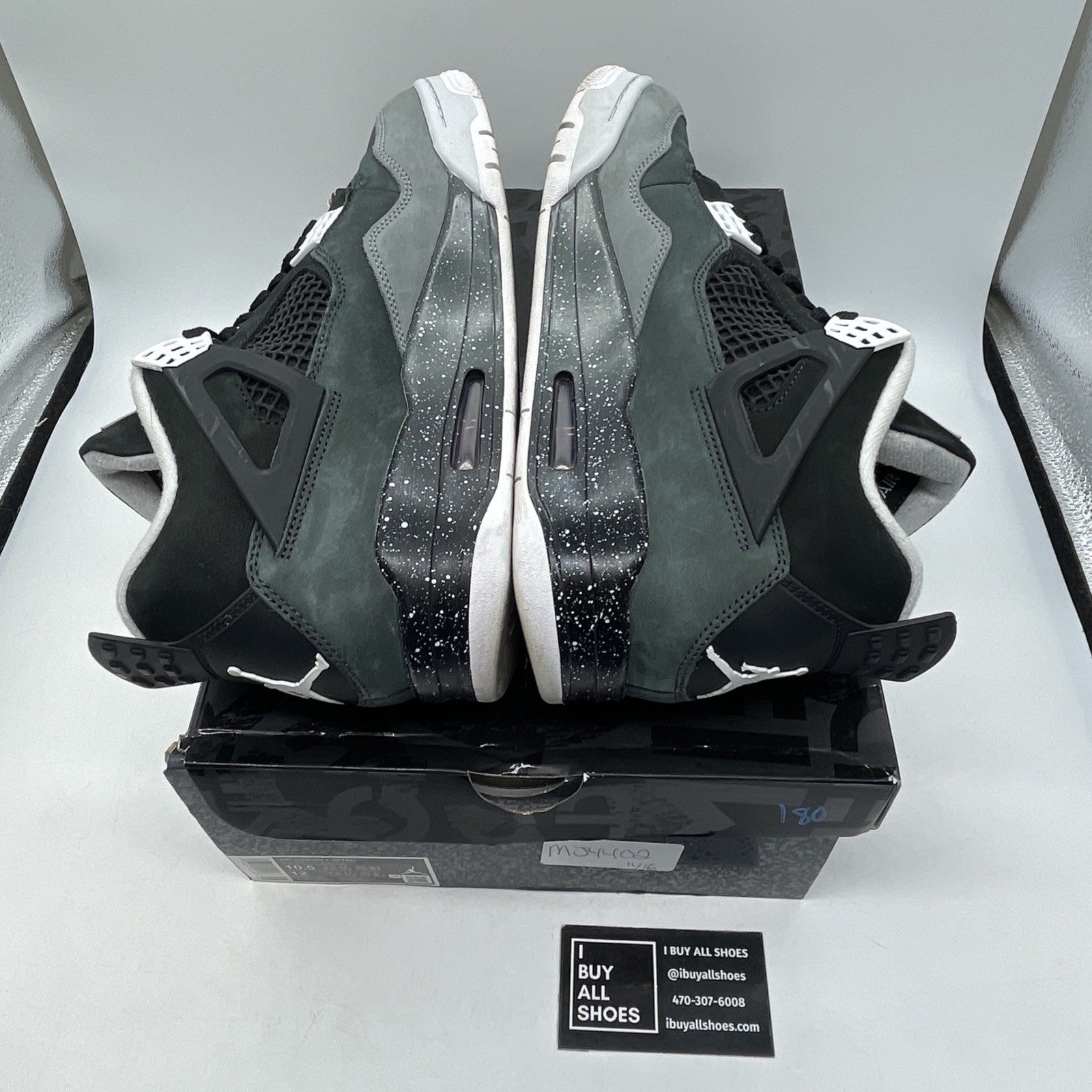 Size 10.5 - Air Jordan 4 Retro 2024 Fear Black Grey Suede (FQ8138-002)