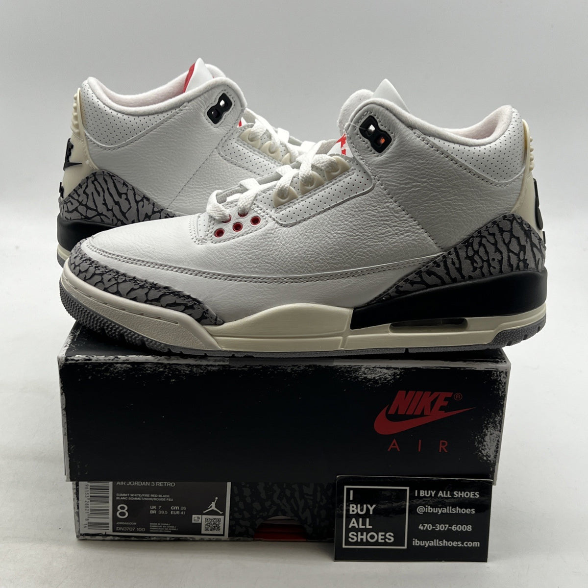 Size 8 - Air Jordan 3 Retro Mid White Cement Reimagined (DN3707-100)
