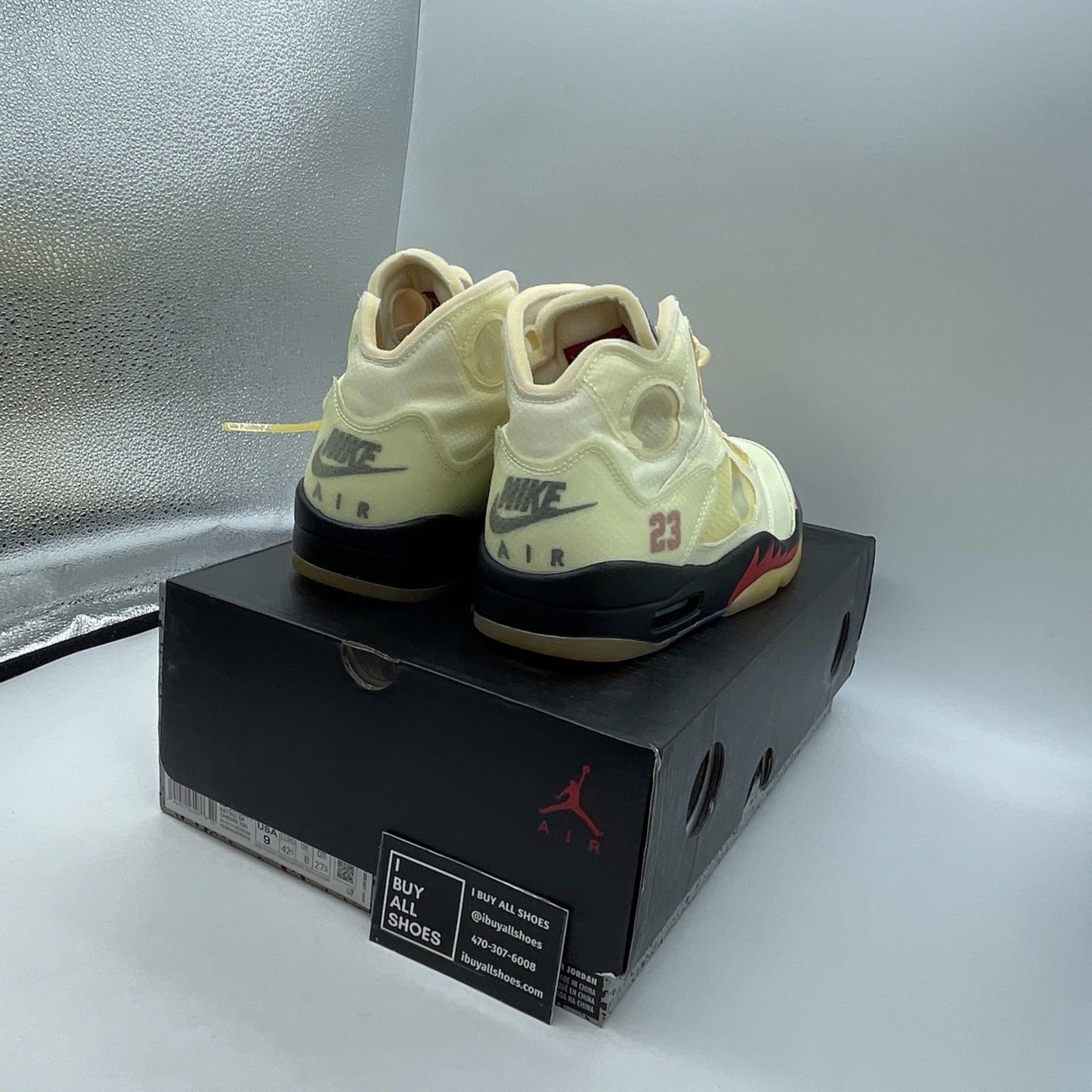 Size 9 - Air Jordan 5 SP x Off-White Mid Sail (DH8565-100)