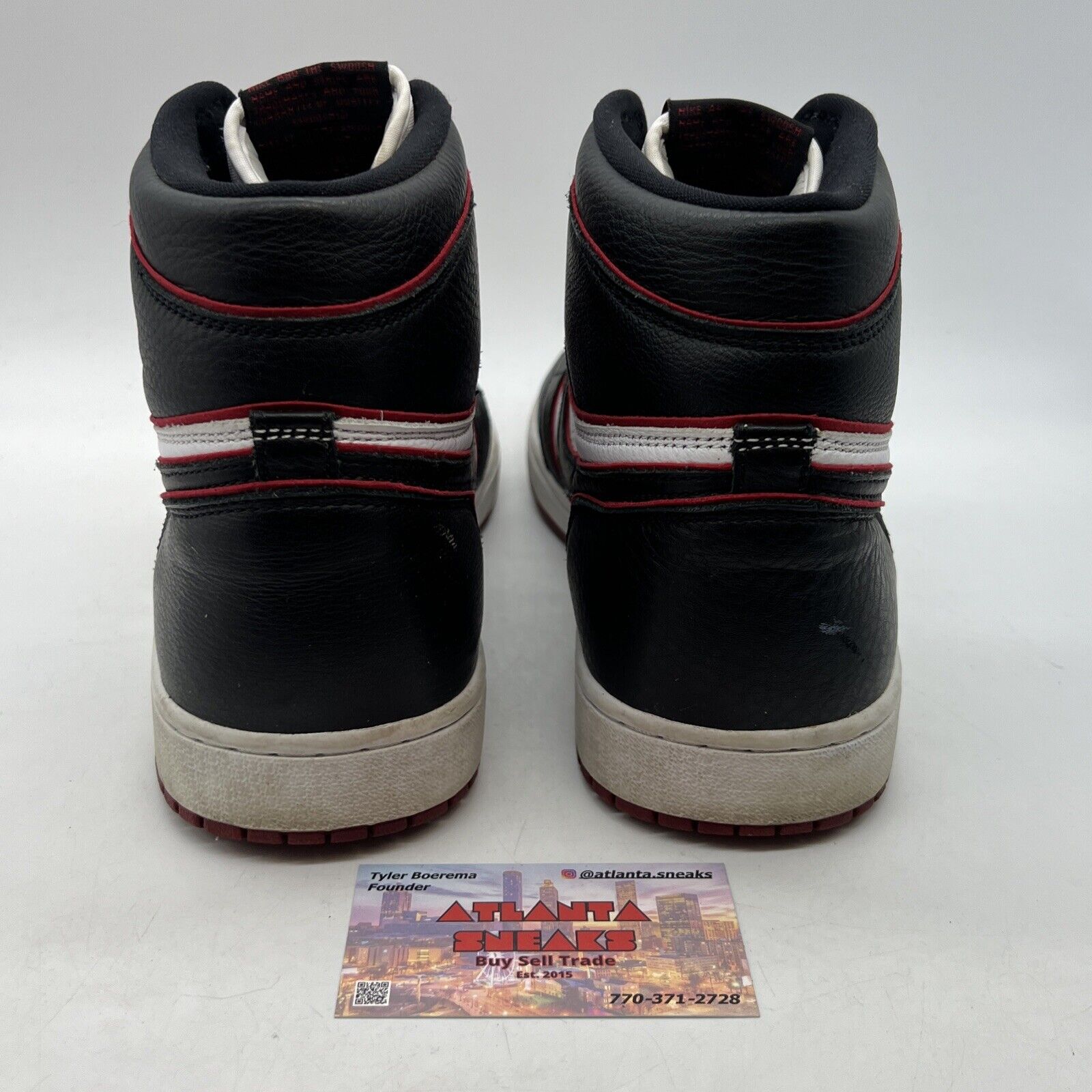 Size 13 - Jordan 1 Retro High OG Bloodline 2019 Black White Leather  555088-062