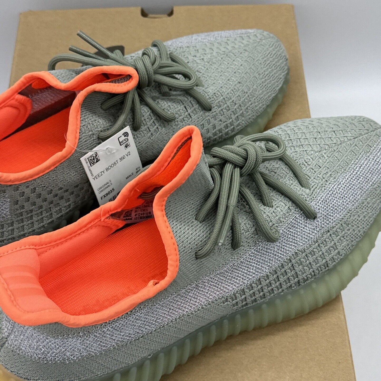 Size 10 - adidas Yeezy Boost 350 V2 Desert Sage Green Orange Comfy Kanye West