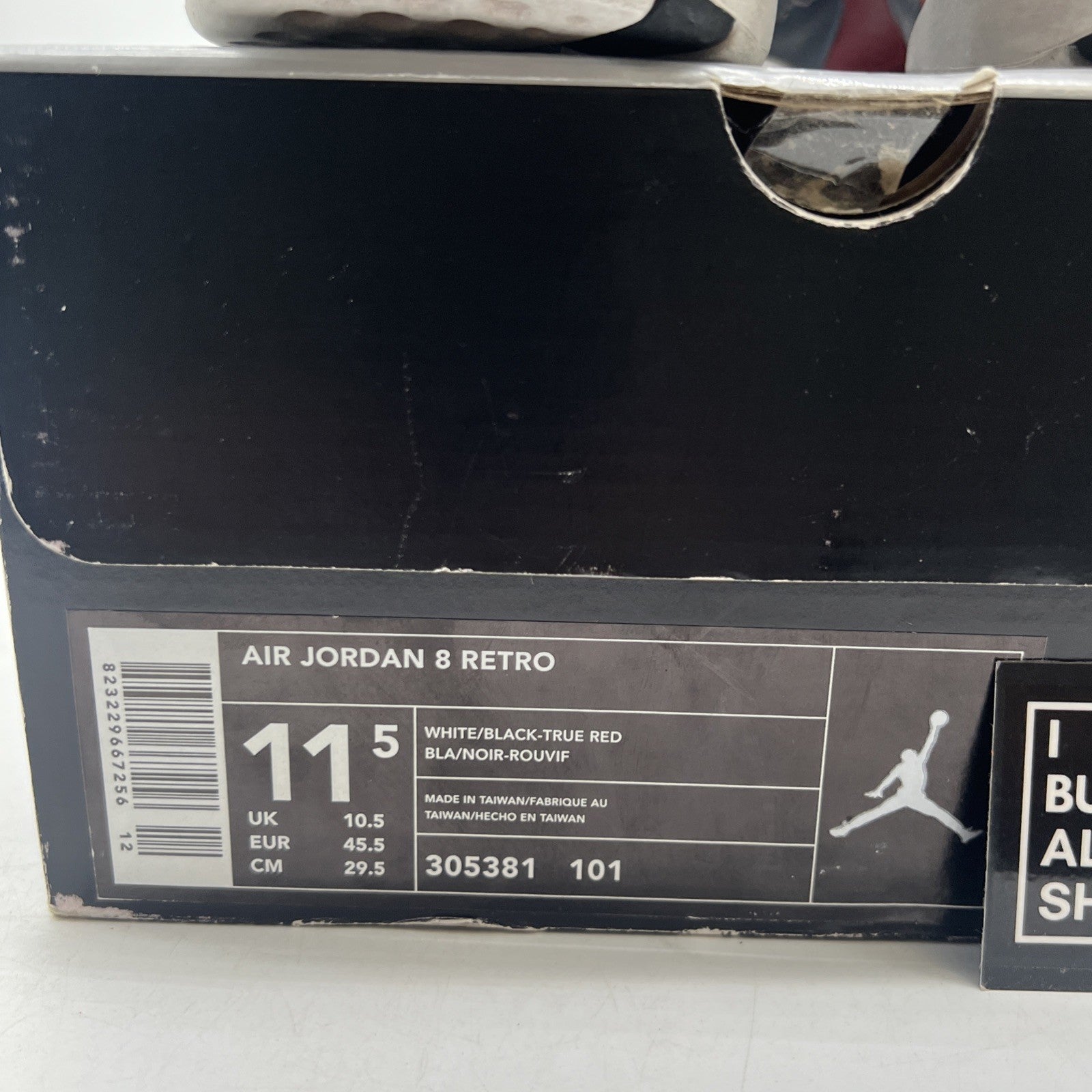 Size 11.5 - Air Jordan 8 Retro 2003 Bugs Bunny (305381-101)