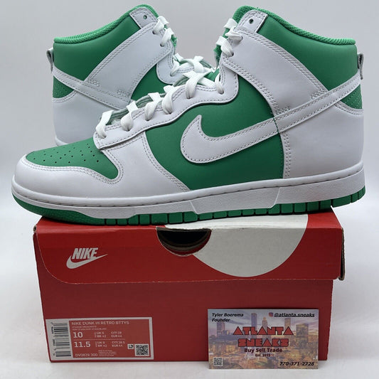 Size 10 - Nike Dunk High White Stadium Green Leather (DV0829-300)