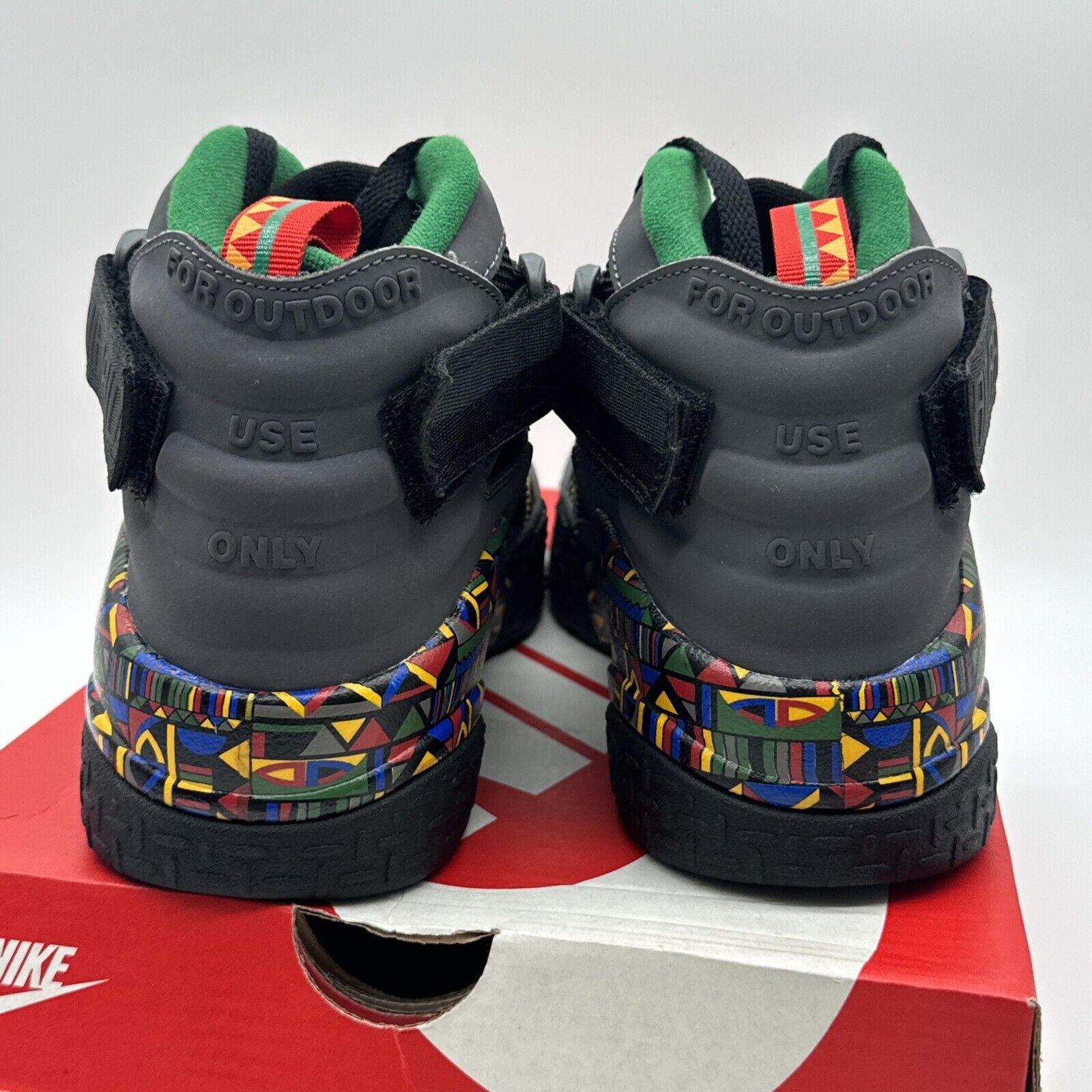 Size 8.5 - Nike Air Raid Urban Jungle Gym 2020 Dark Grey Multi Color Suede OG Al