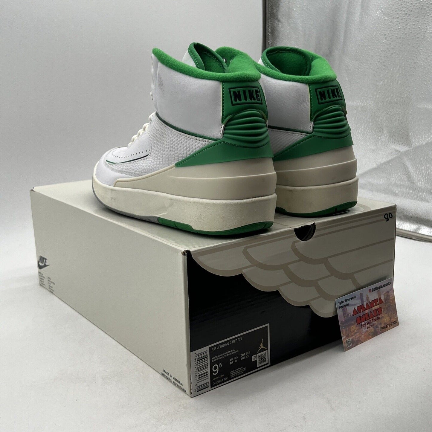 Size 9.5 - Jordan 2 Retro Lucky Green (DR8884-103)