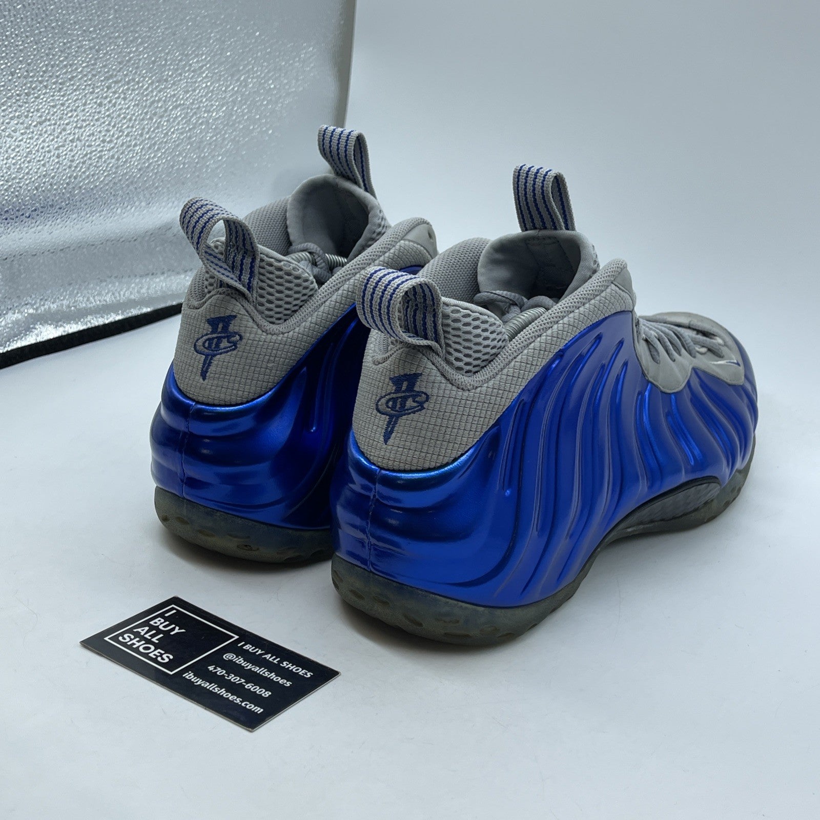 Size 12 - Nike Air Foamposite One Sport Royal Blue Grey Suede (314996-401)