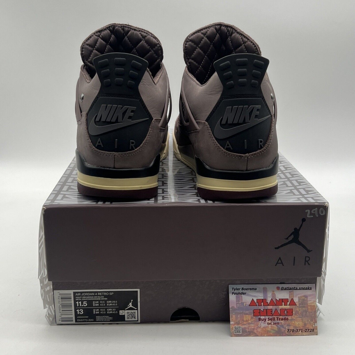 Size 11.5 - Jordan 4 Retro x A Ma Maniere Mid Violet Ore Black (DV6773-220)